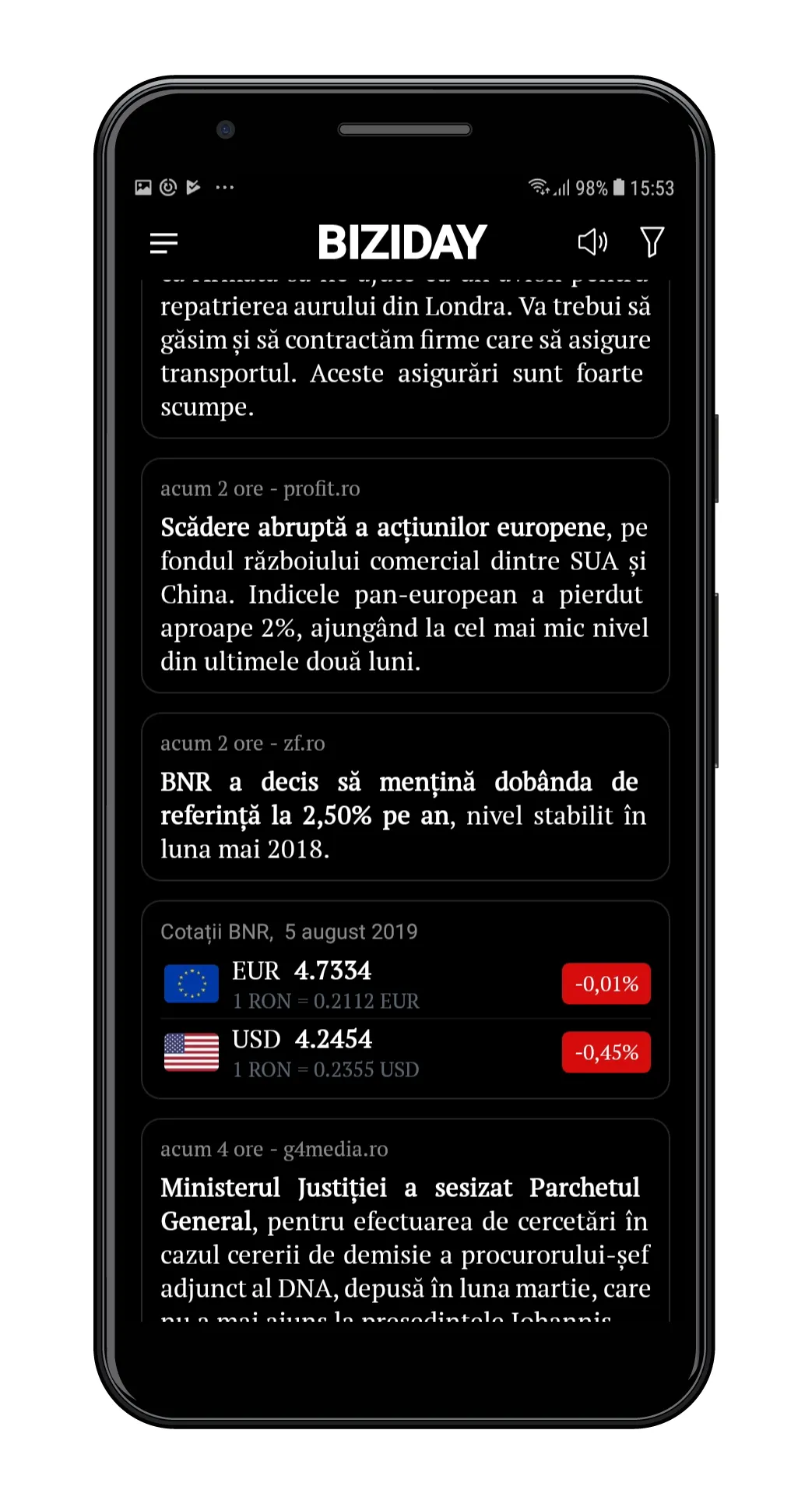 Biziday - Știri verificate | Indus Appstore | Screenshot