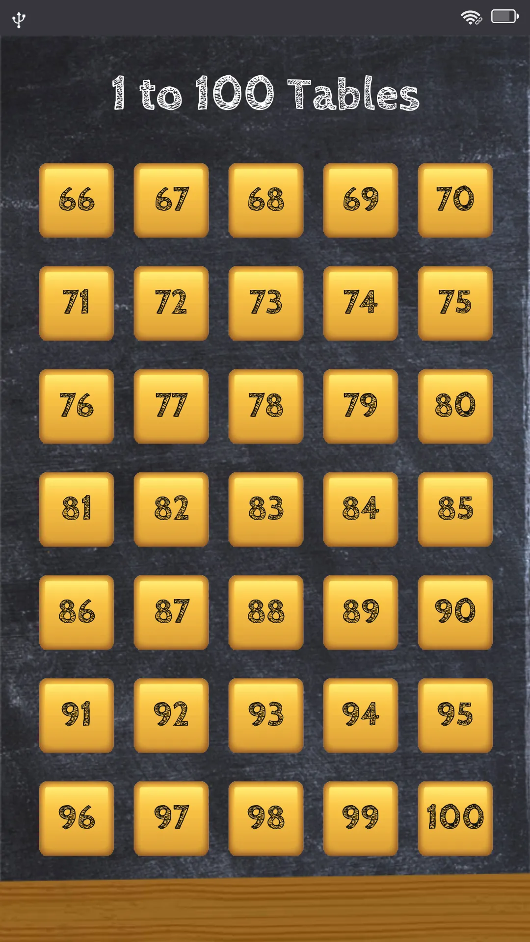 Math Tables 1-100 | Indus Appstore | Screenshot