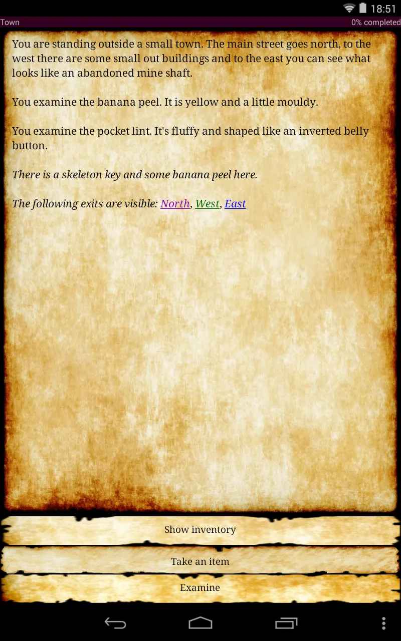 Tiny Text Adventure | Indus Appstore | Screenshot