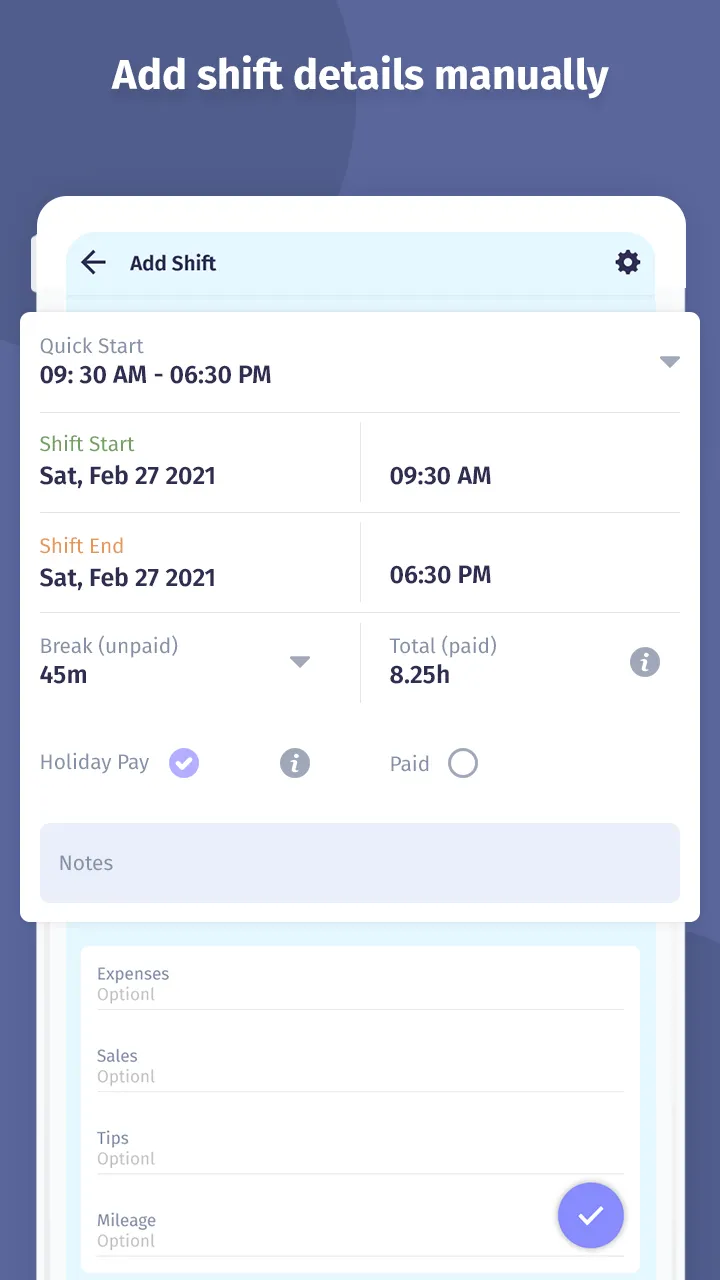 Shift Log – Office Hours Track | Indus Appstore | Screenshot