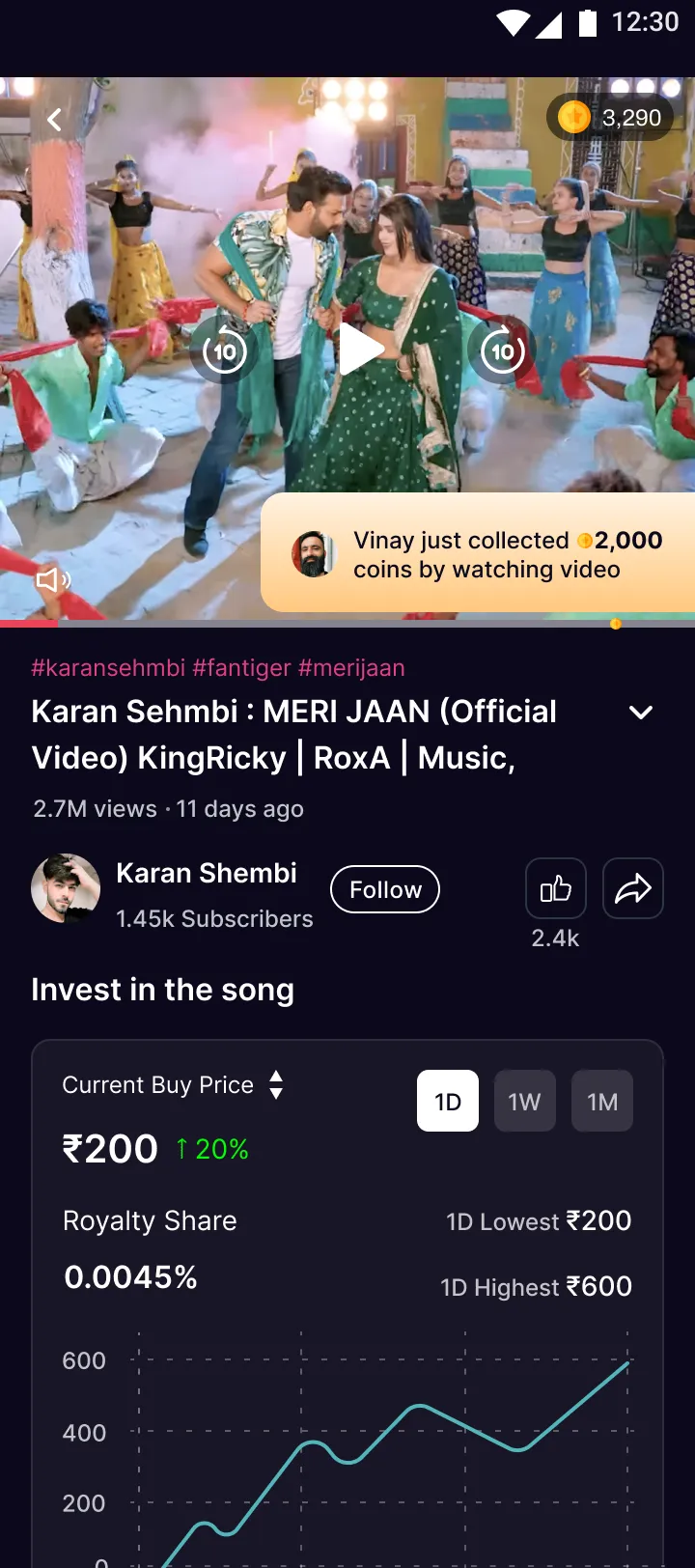 FanTiger - Invest In Music | Indus Appstore | Screenshot