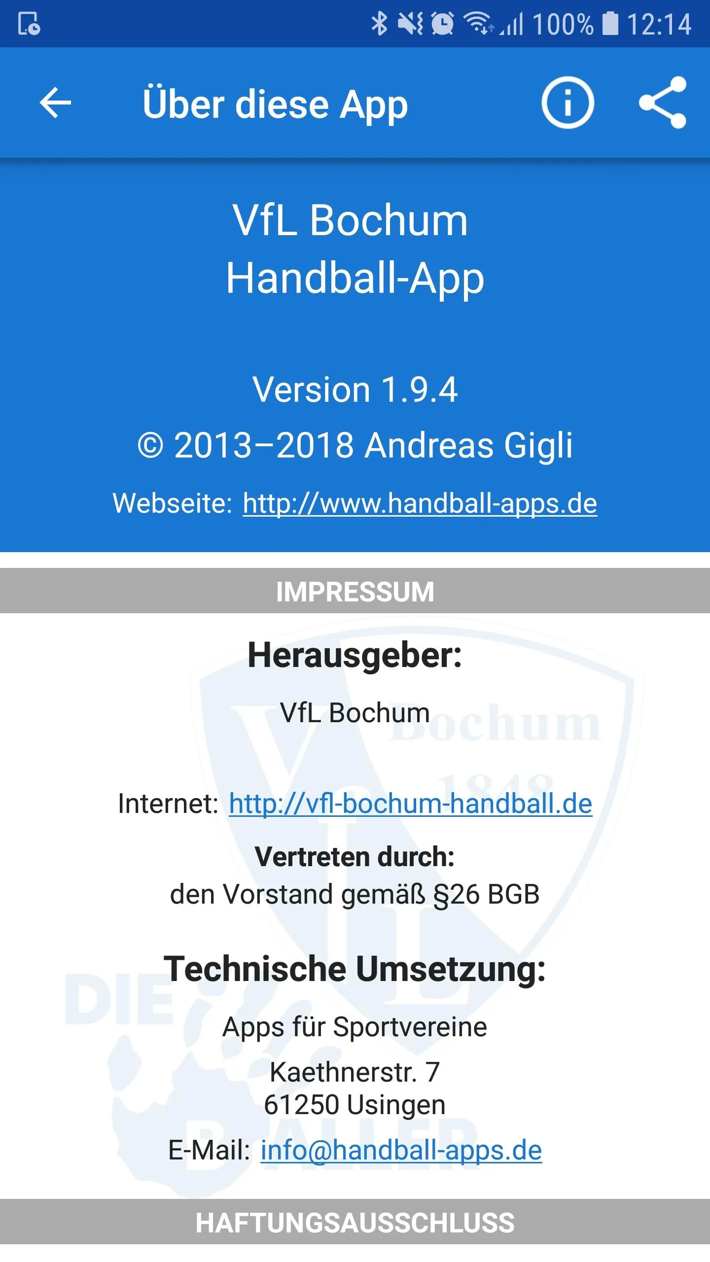 VfL Bochum "Die Handballer" | Indus Appstore | Screenshot