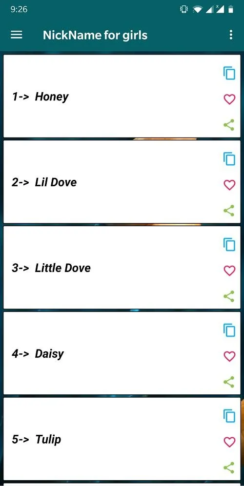 Cute Nicknames for girlfriend | Indus Appstore | Screenshot