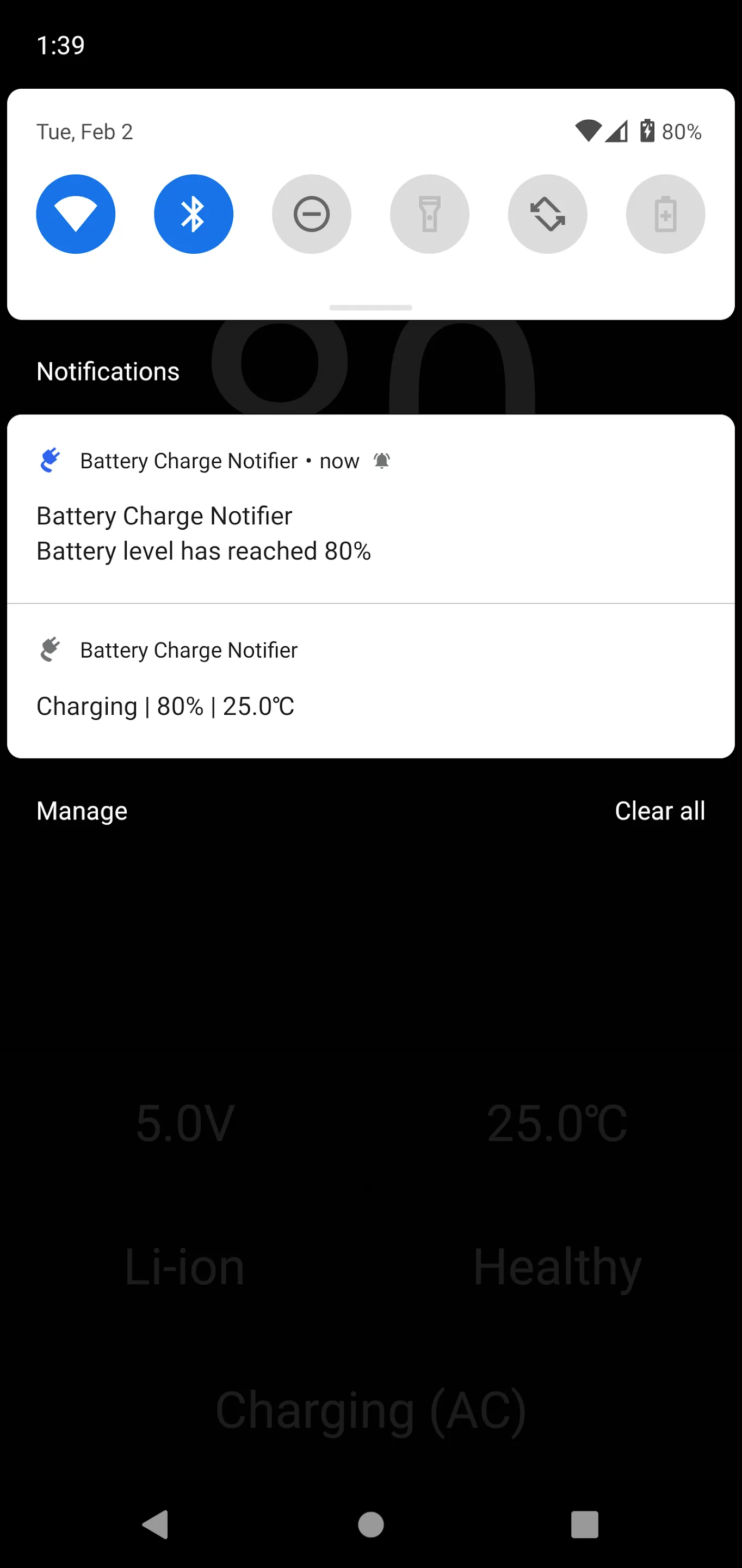 Battery Charge Notifier | Indus Appstore | Screenshot