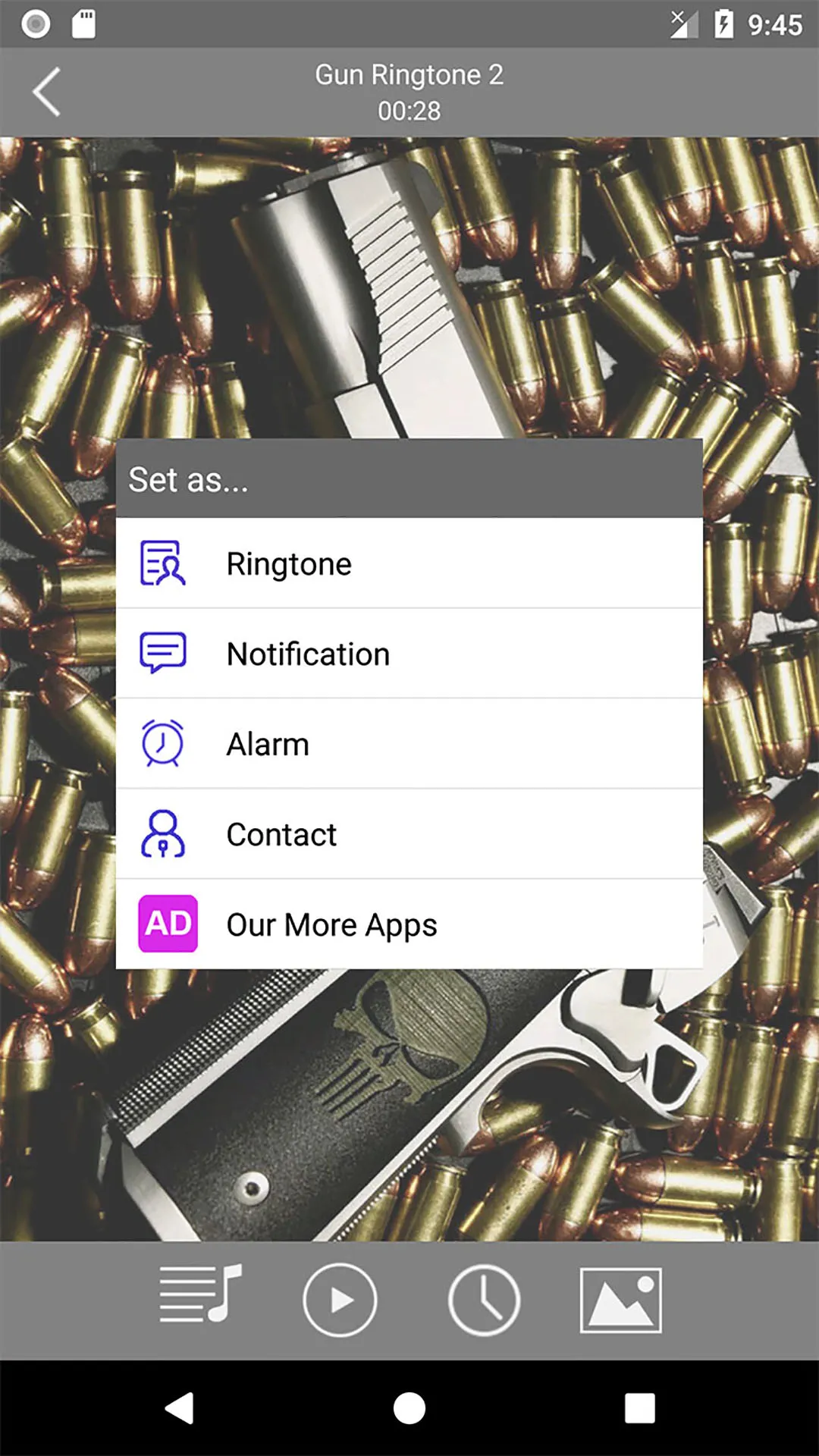 Gun Sounds Ringtones Wallpaper | Indus Appstore | Screenshot