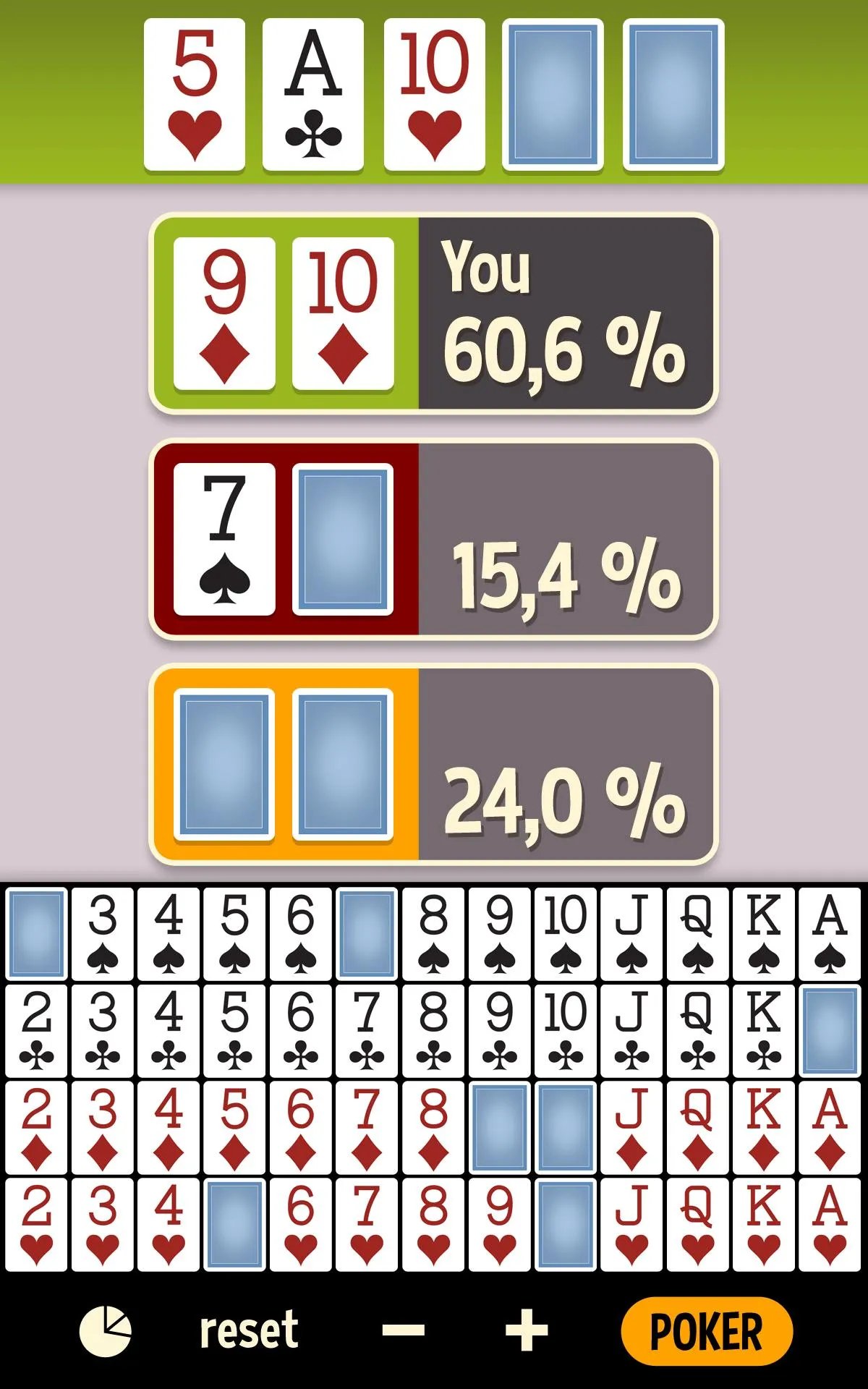 Poker Odds Calculator Offline | Indus Appstore | Screenshot