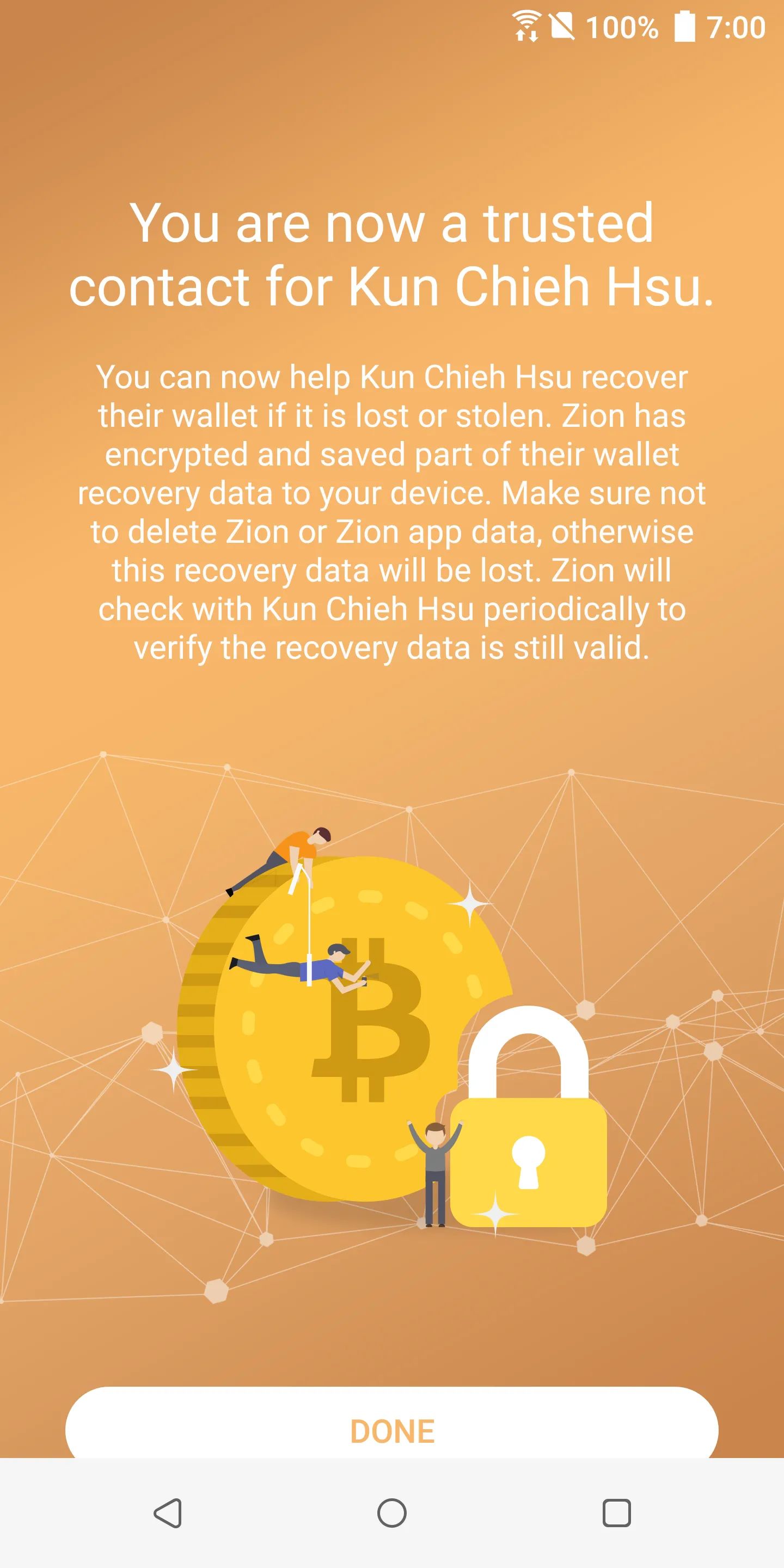 Zion – Social Key Recovery | Indus Appstore | Screenshot