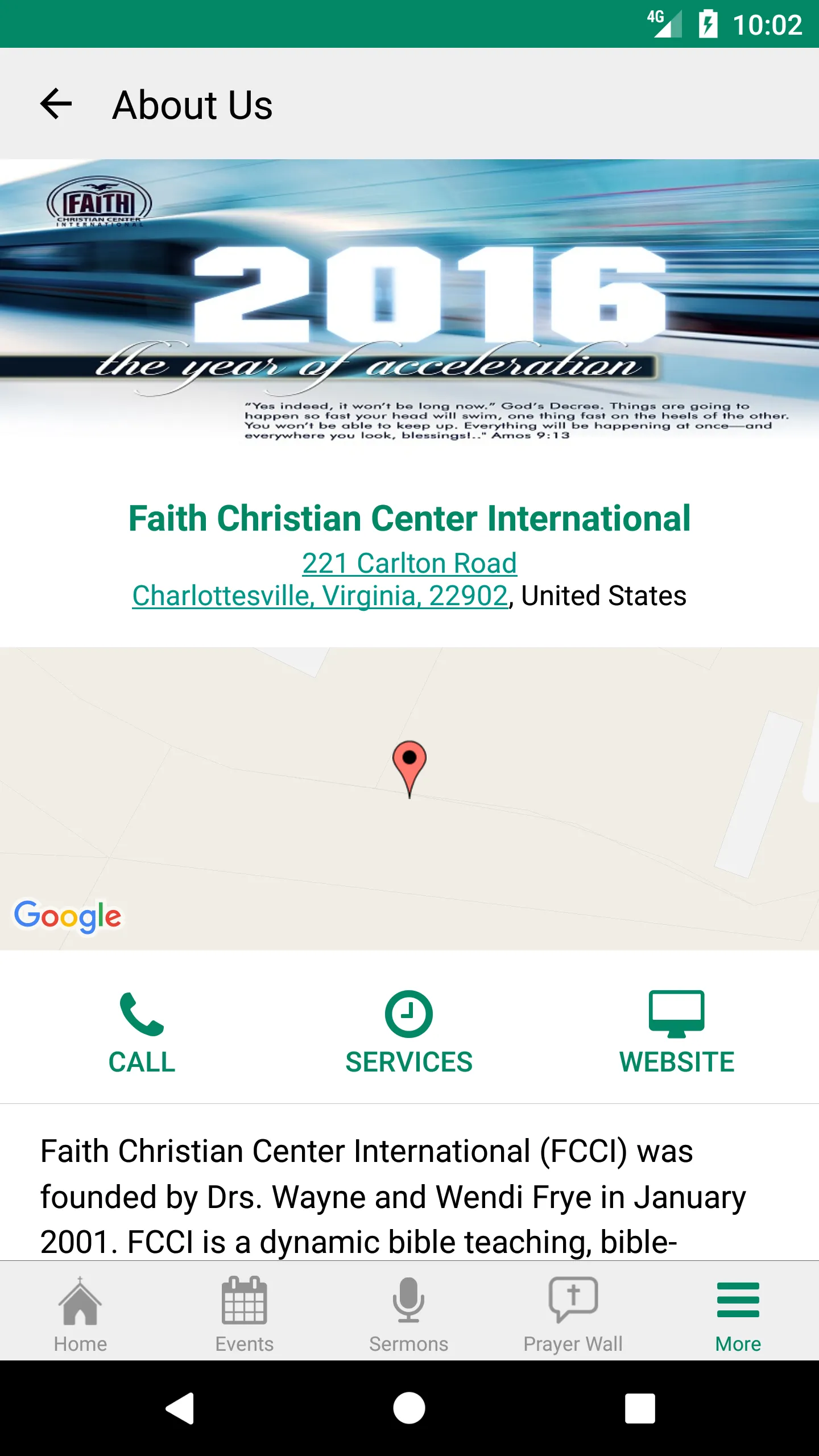 Faith Christian Center Int'l | Indus Appstore | Screenshot