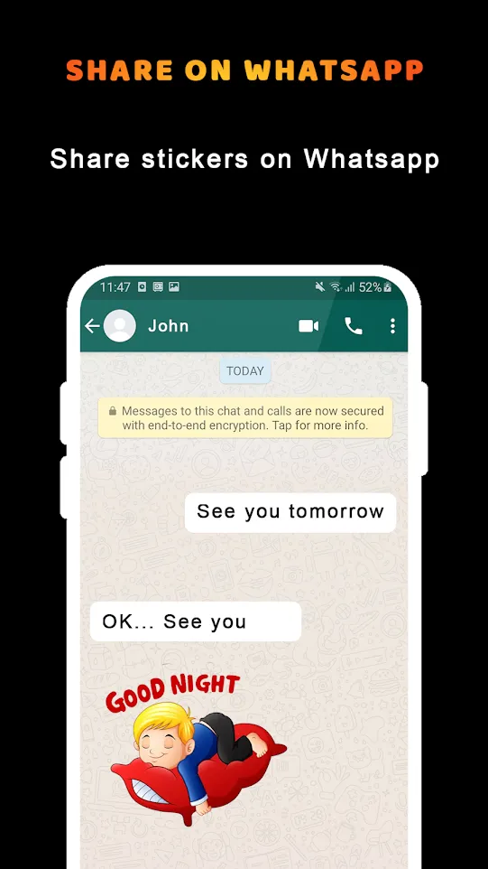 GoodNight Sticker For Whatsapp | Indus Appstore | Screenshot