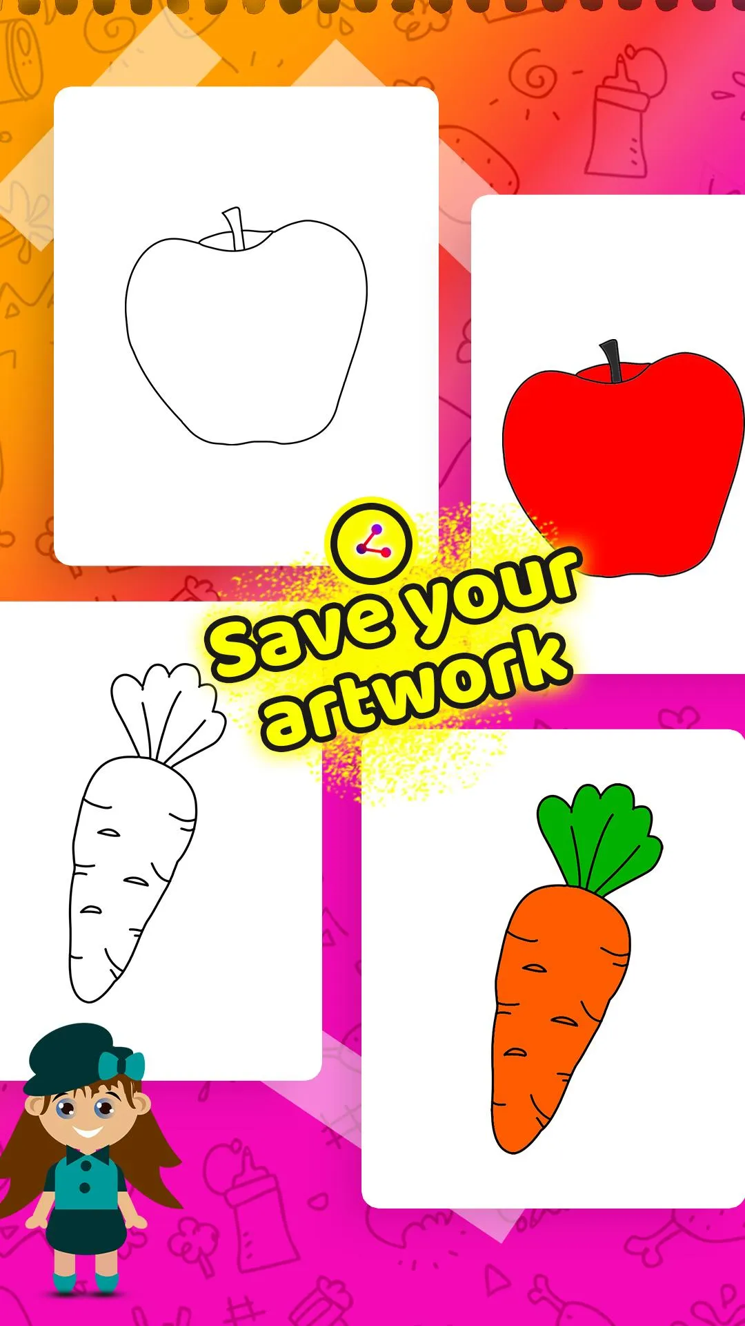 Fruits & Vegetable Coloring Bo | Indus Appstore | Screenshot