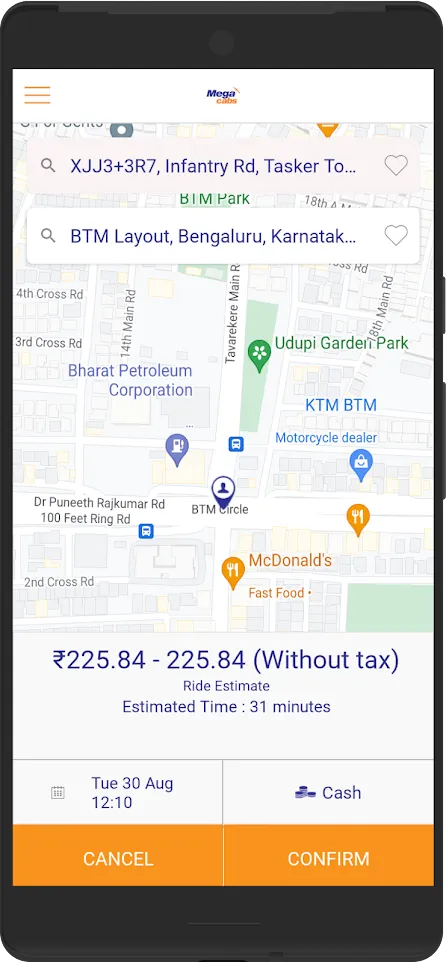 MegaCabs | Indus Appstore | Screenshot