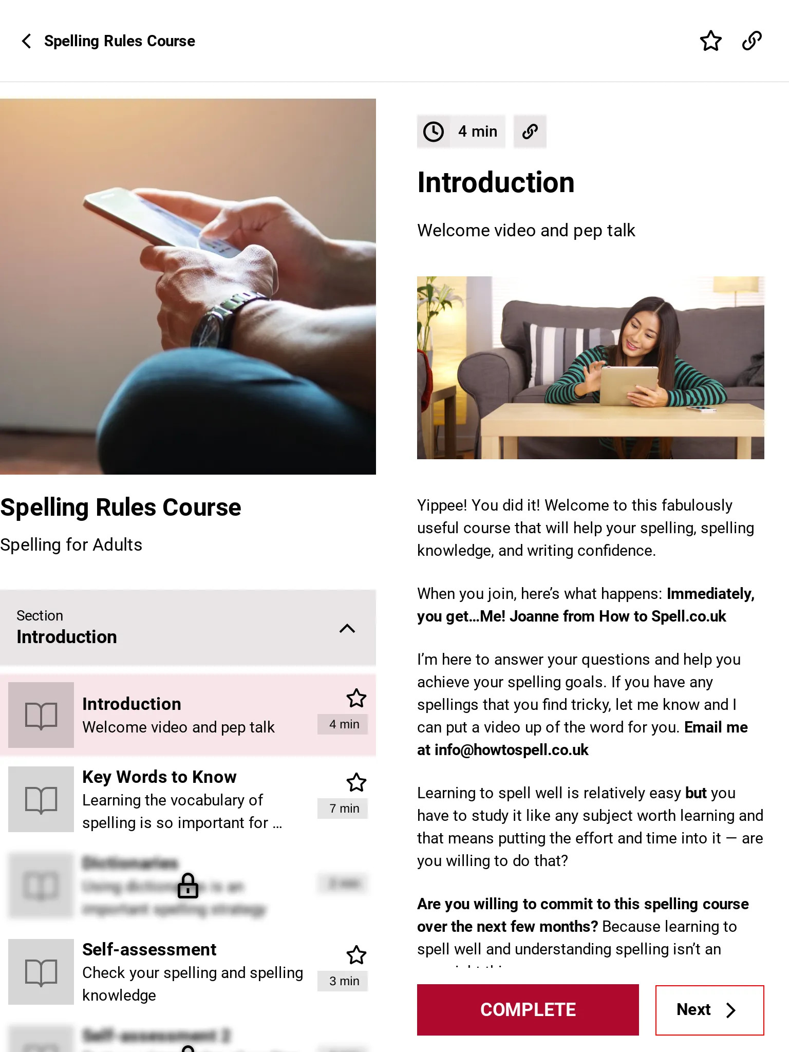 Spelling Rules Course | Indus Appstore | Screenshot