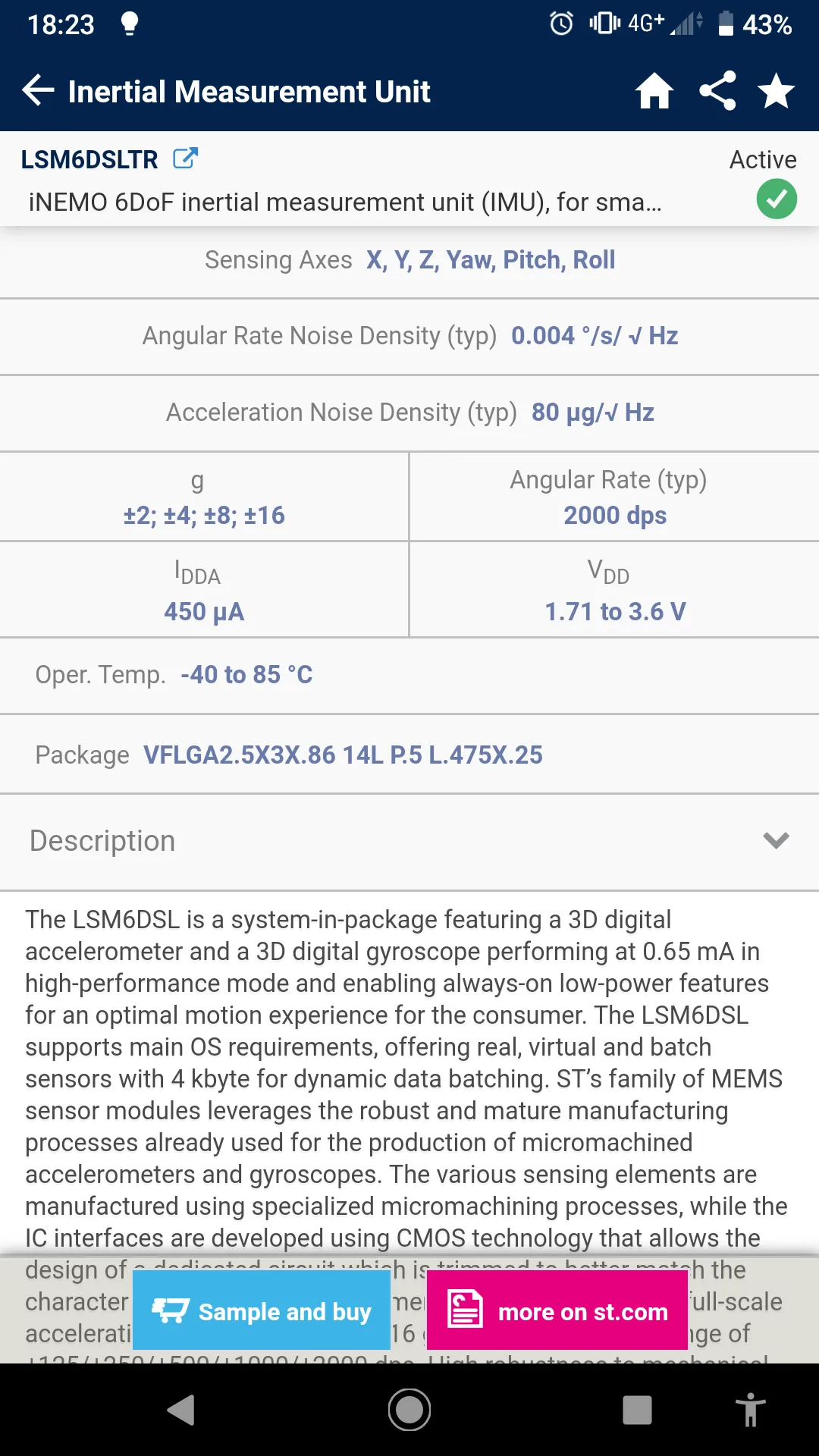 ST Sensors Finder | Indus Appstore | Screenshot