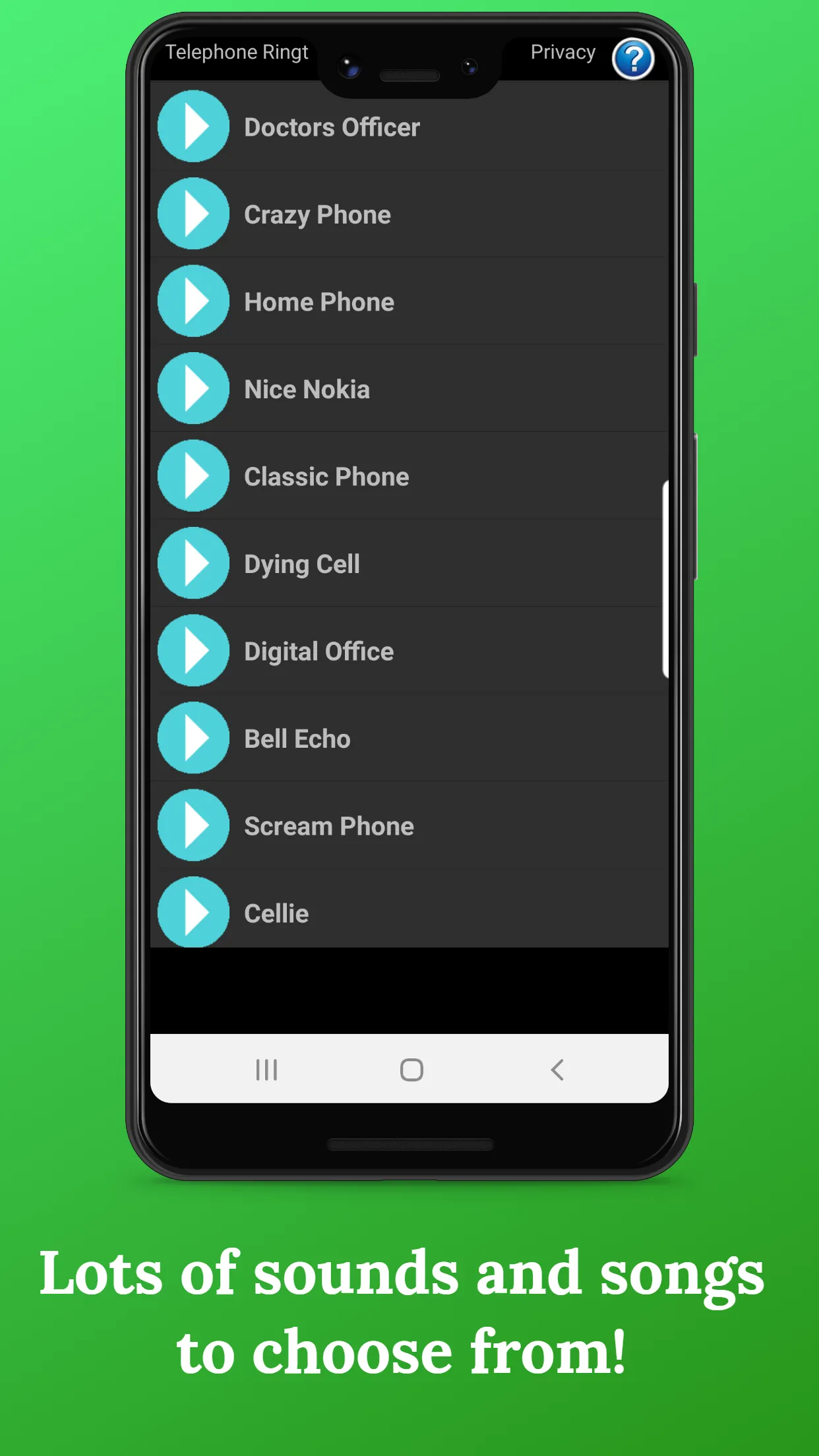 Telephone Ringtones | Indus Appstore | Screenshot