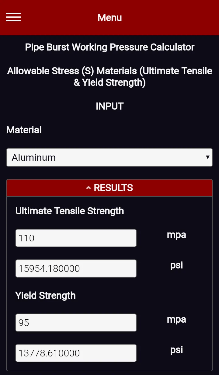 Pipe Burst Working Pressure Ca | Indus Appstore | Screenshot