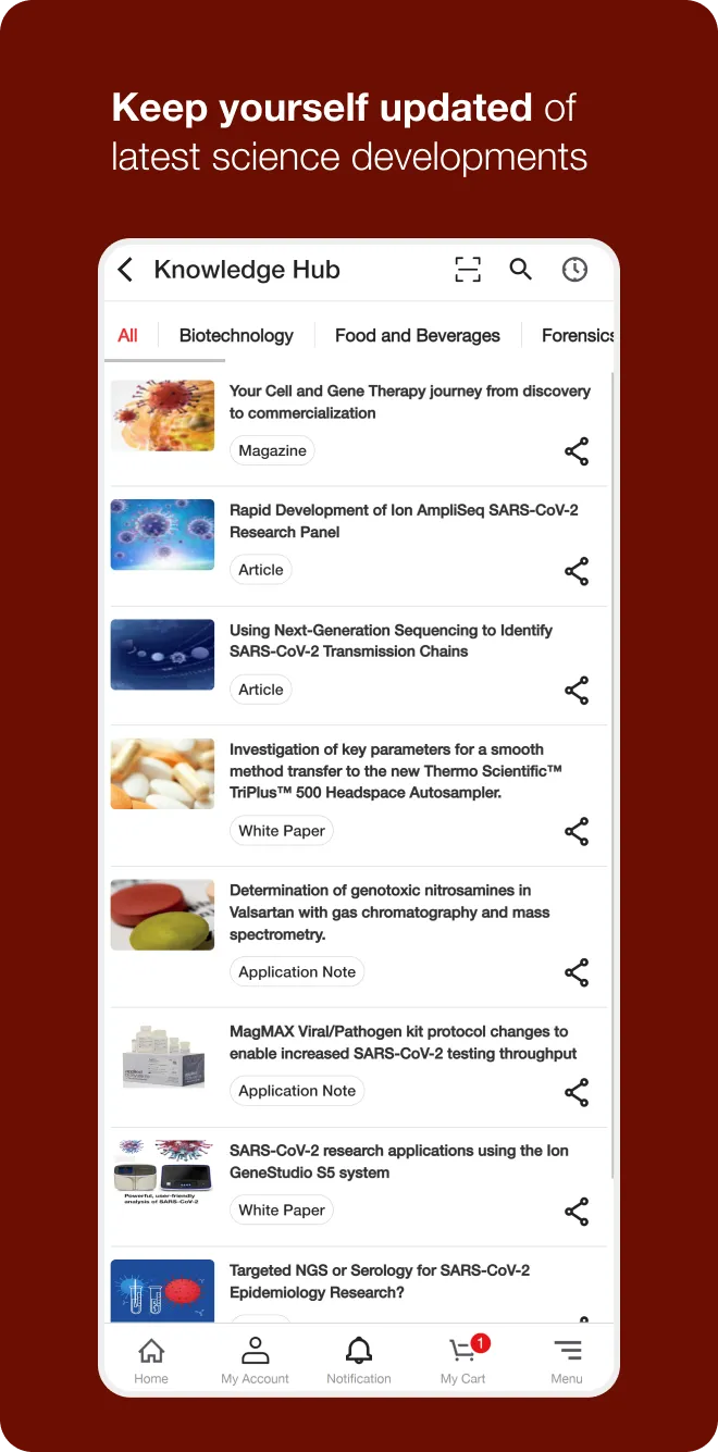 Thermo Fisher-from Cart to Lab | Indus Appstore | Screenshot