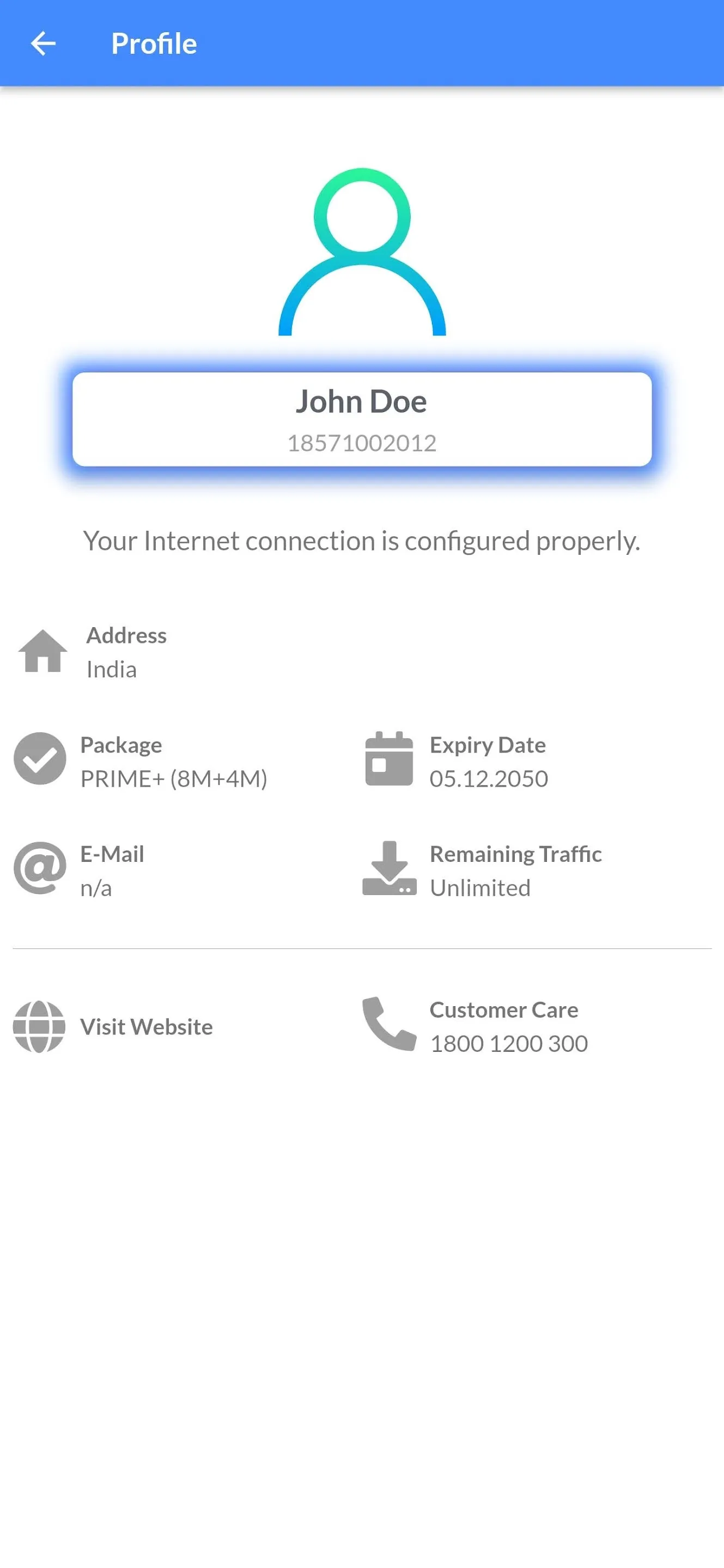 Alliance Broadband Login | Indus Appstore | Screenshot