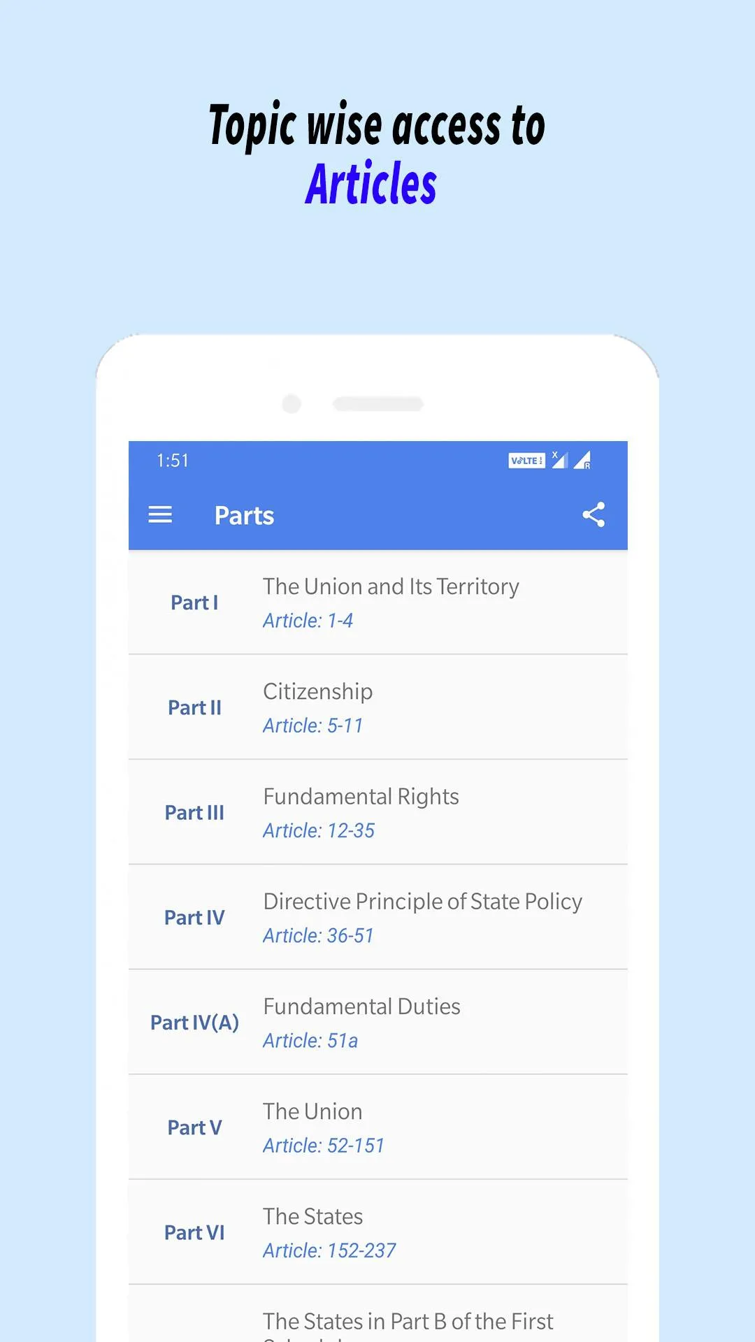 Constitution India bare act | Indus Appstore | Screenshot