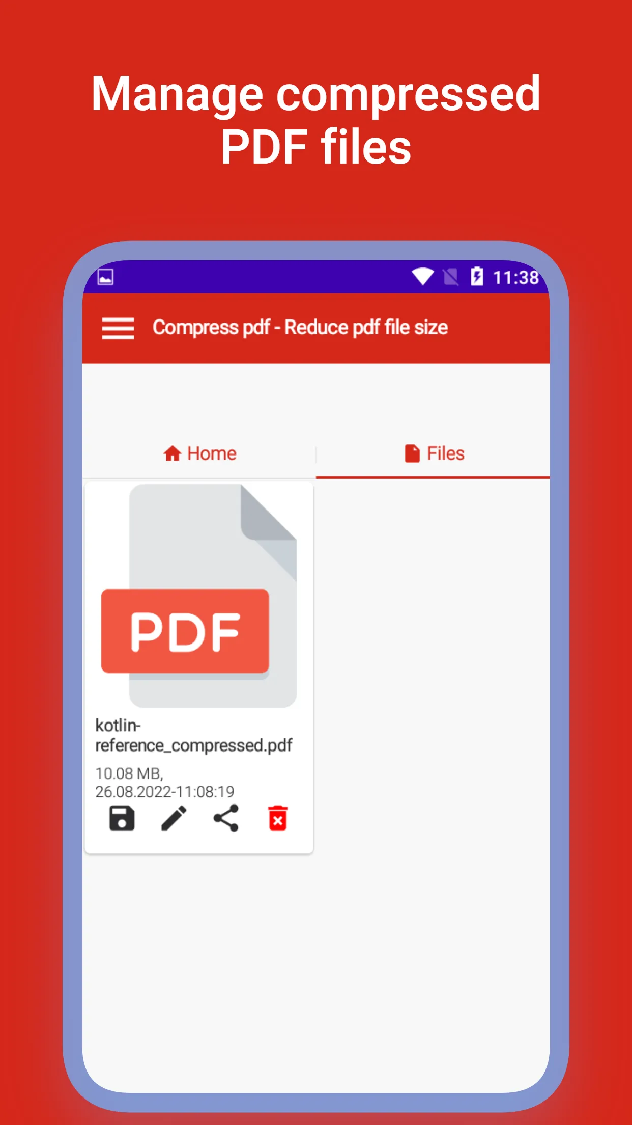 Compress pdf - Reduce pdf size | Indus Appstore | Screenshot