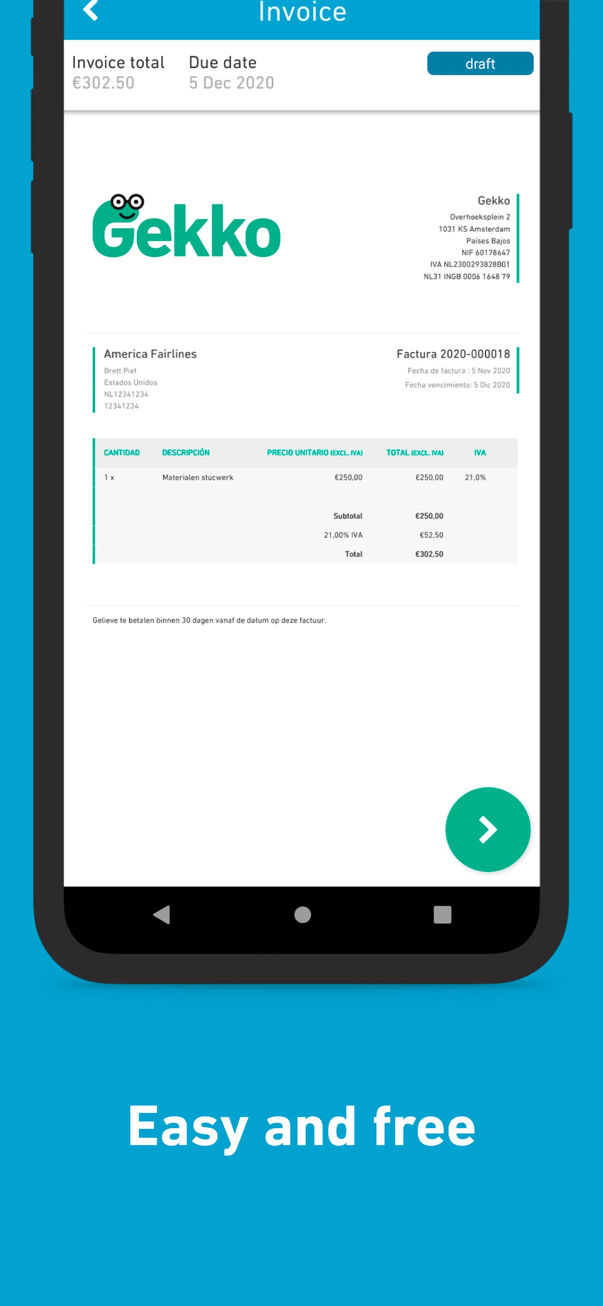 Gekko Invoicing and payments | Indus Appstore | Screenshot