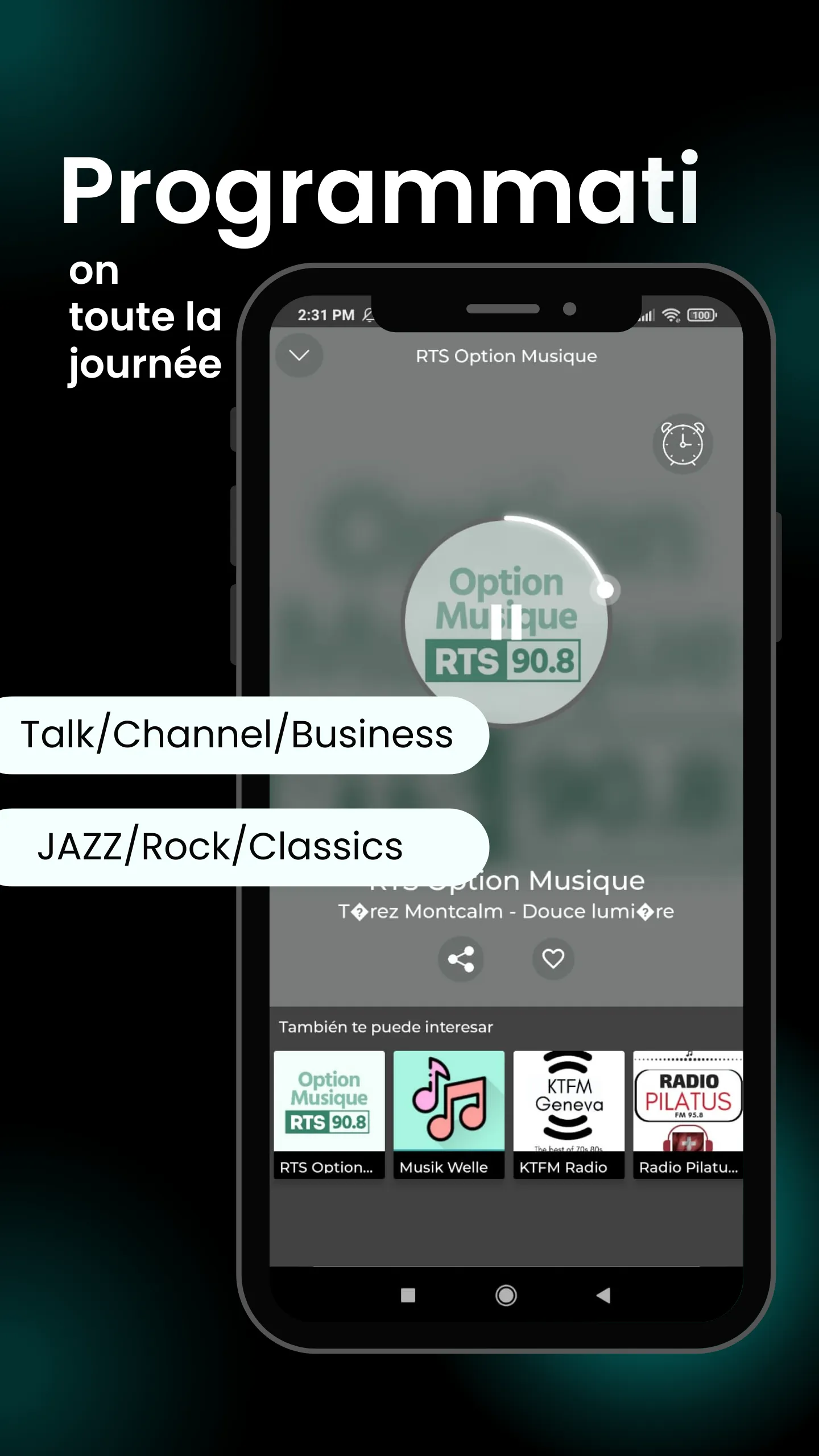 RTS Option Musique  Radio | Indus Appstore | Screenshot