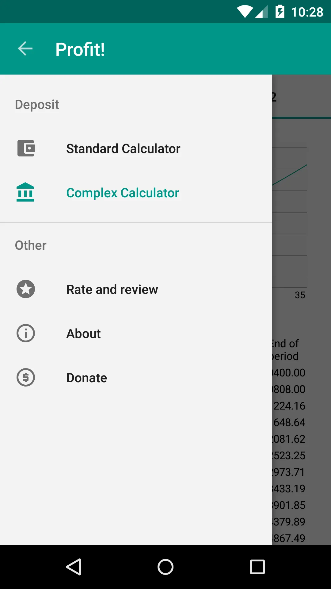 Profit! - Deposit Calculator | Indus Appstore | Screenshot