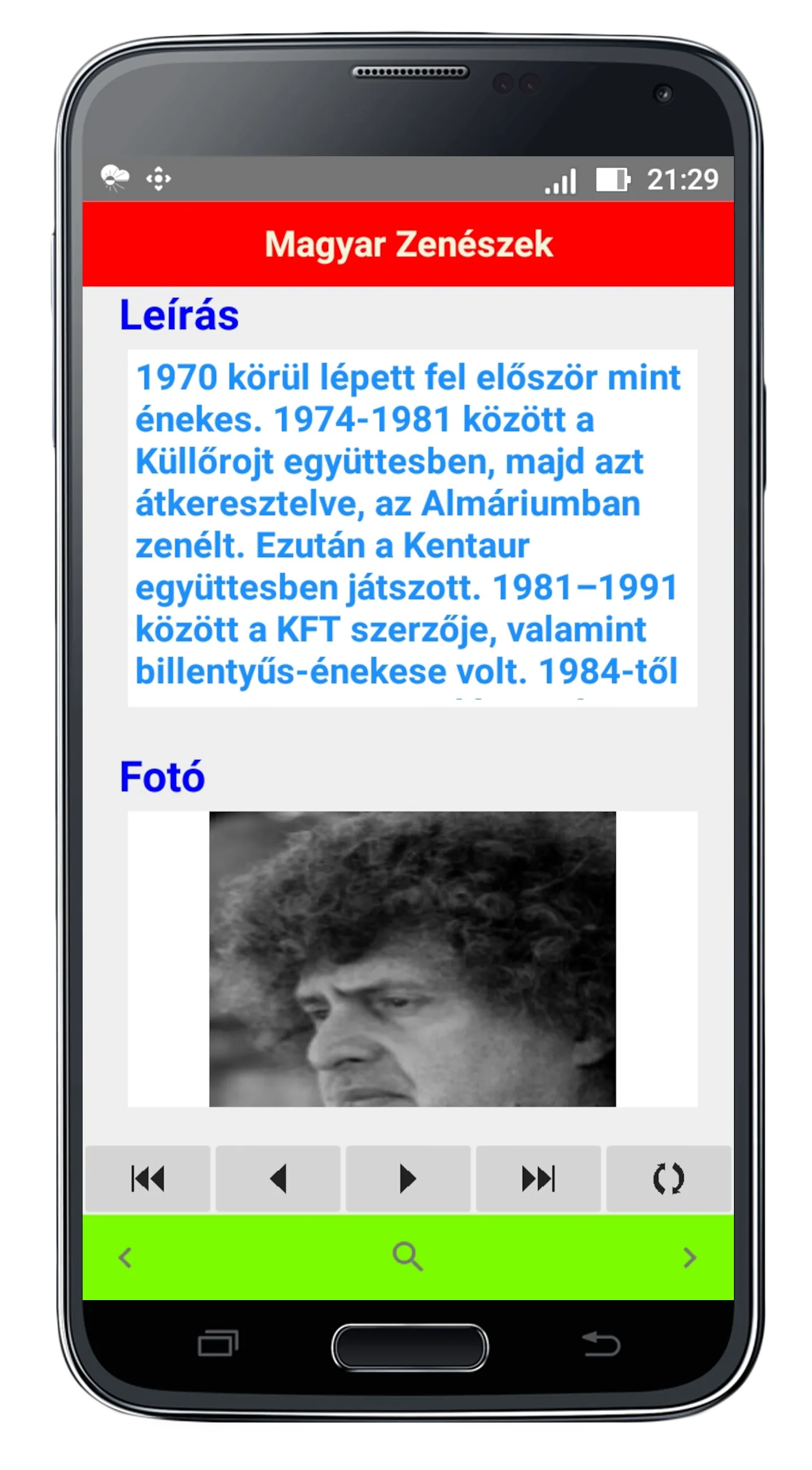 Magyar Zenészek | Indus Appstore | Screenshot