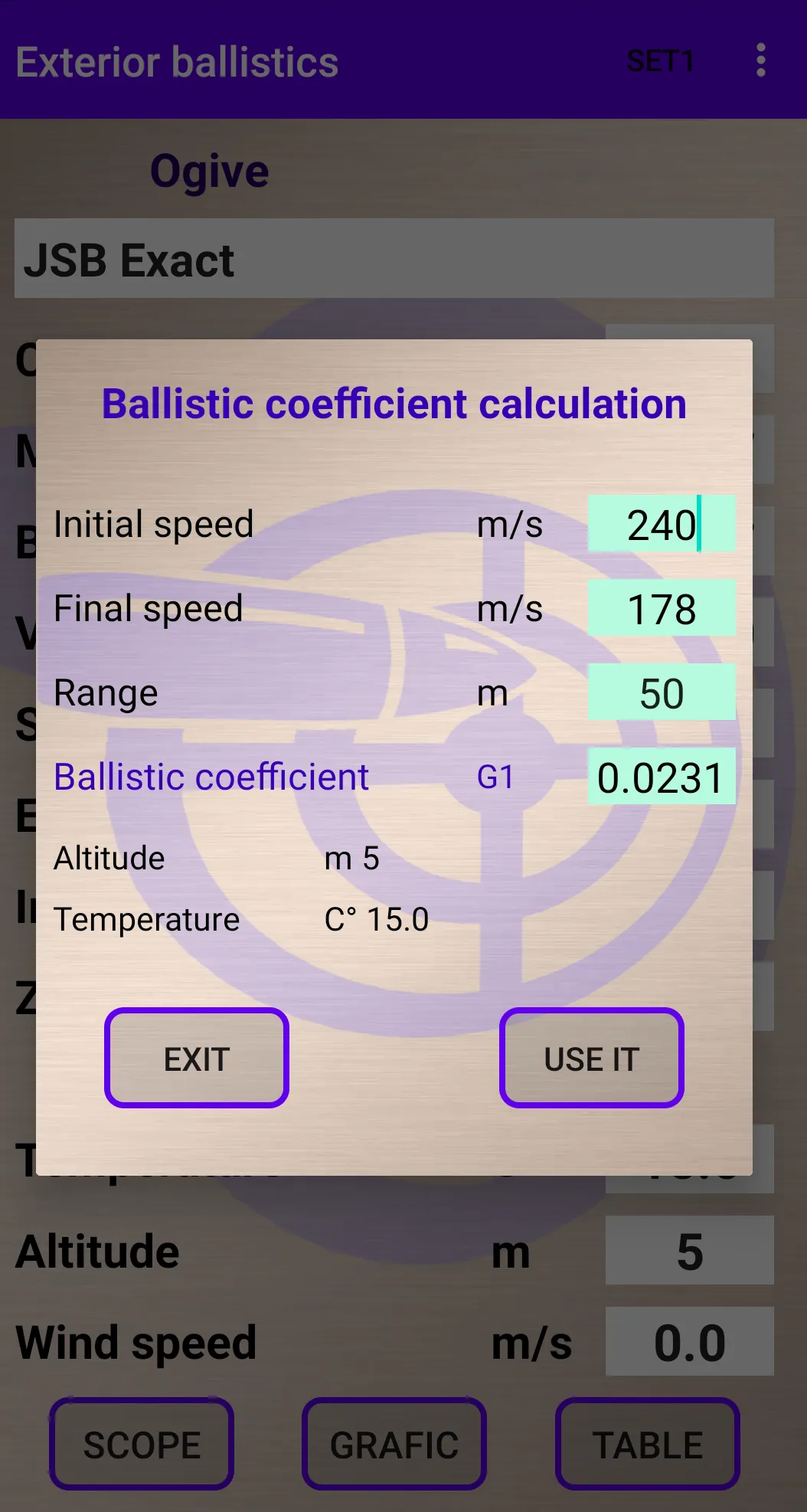 External ballistics calculator | Indus Appstore | Screenshot