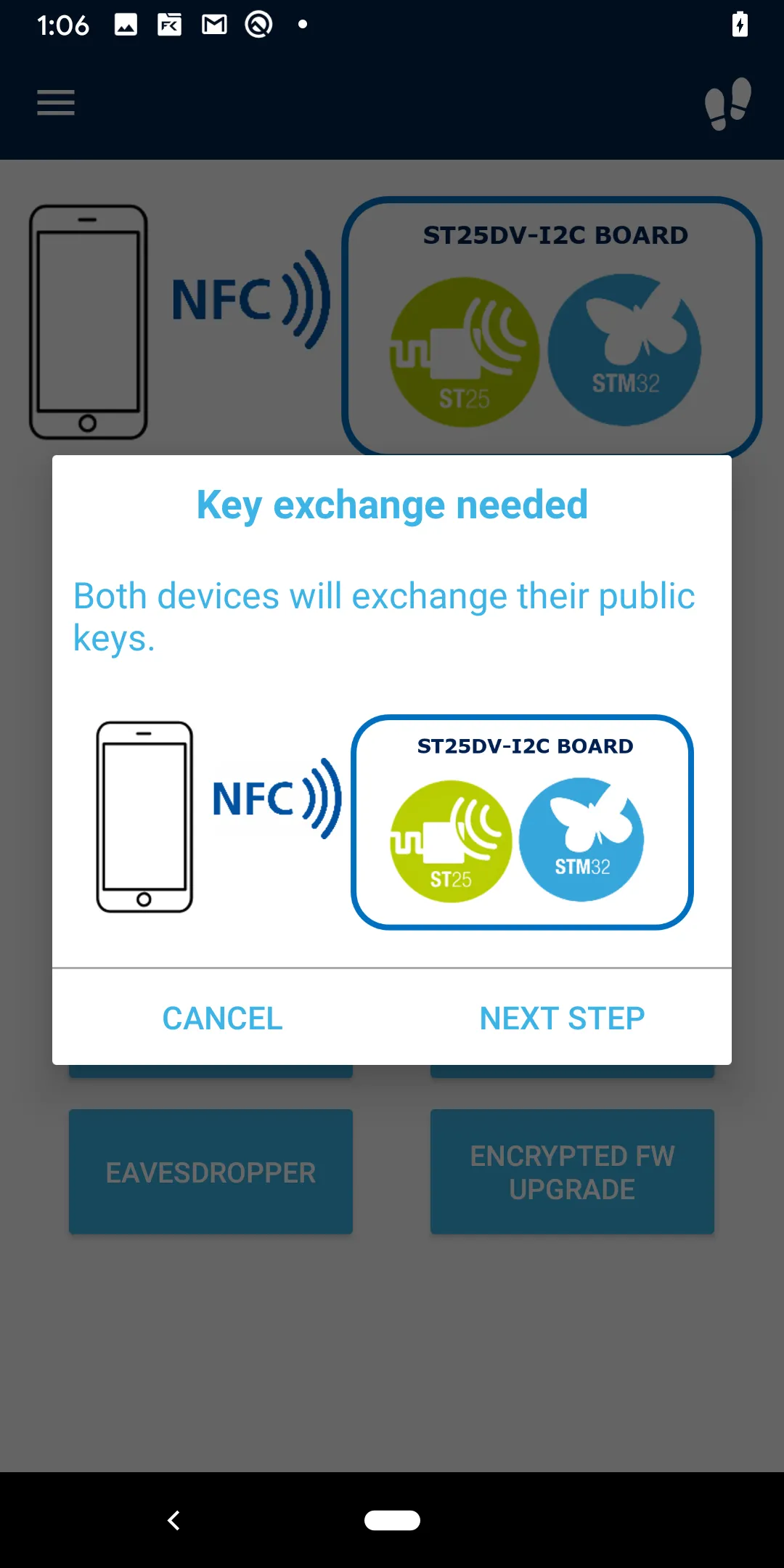 ST25DV-I2C CryptoDemo | Indus Appstore | Screenshot