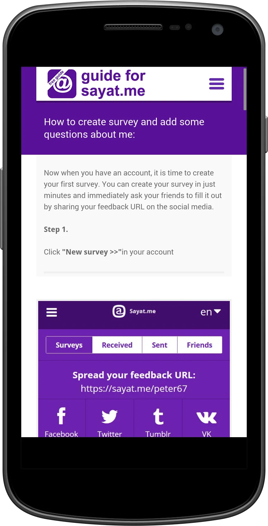 Guide for Sayat.Me | Indus Appstore | Screenshot