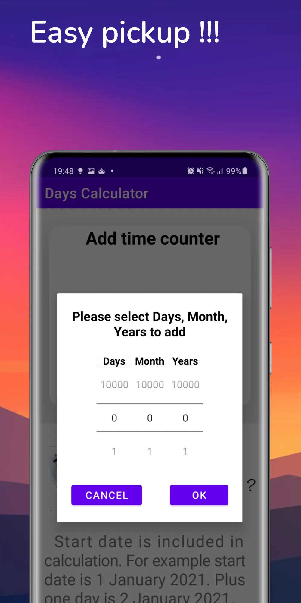 ByteMaster: Days calculator | Indus Appstore | Screenshot