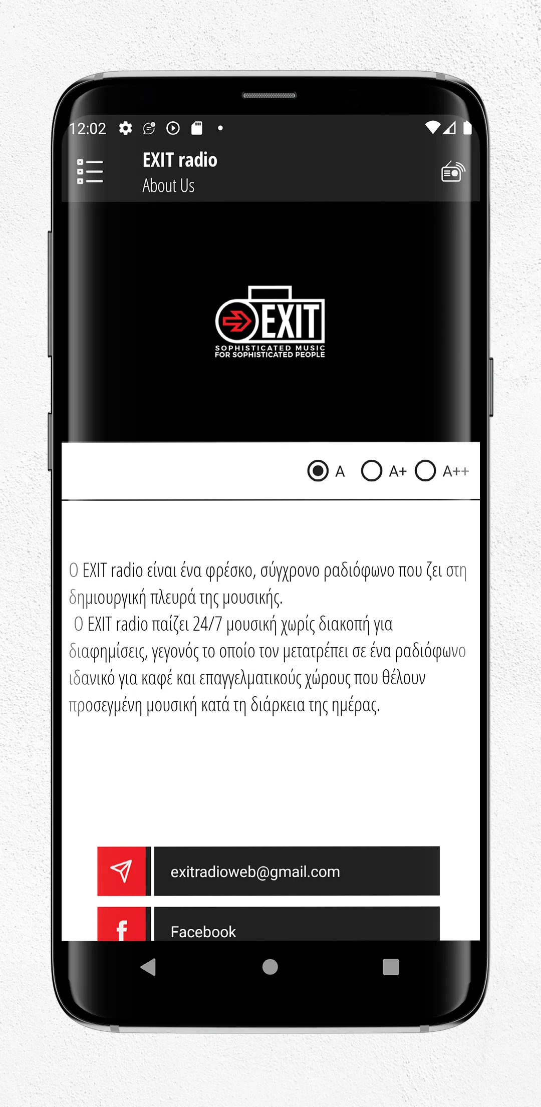 EXIT radio | Indus Appstore | Screenshot