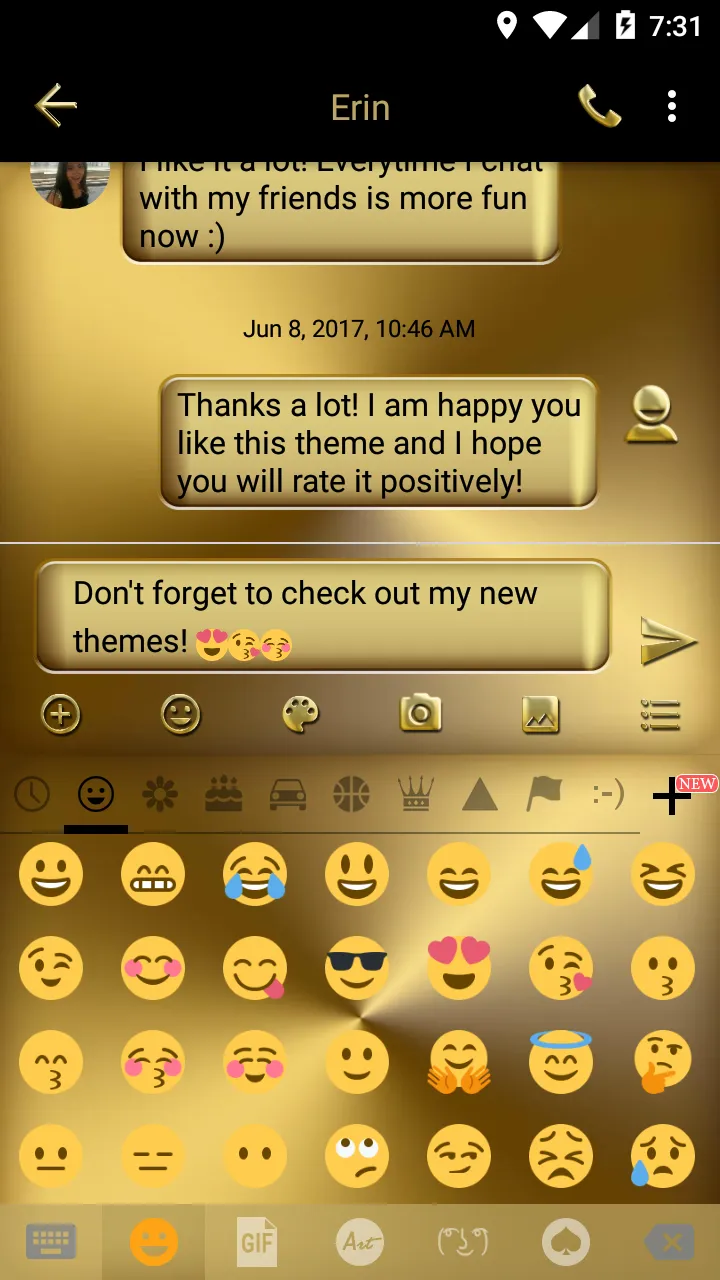 SMS Messages Metal Solid Gold | Indus Appstore | Screenshot