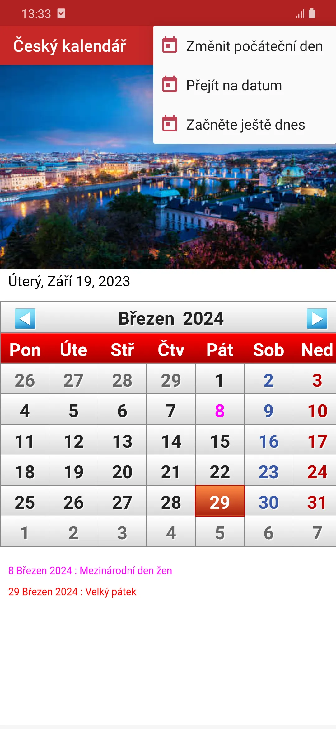 Czech Calendar 2024 | Indus Appstore | Screenshot