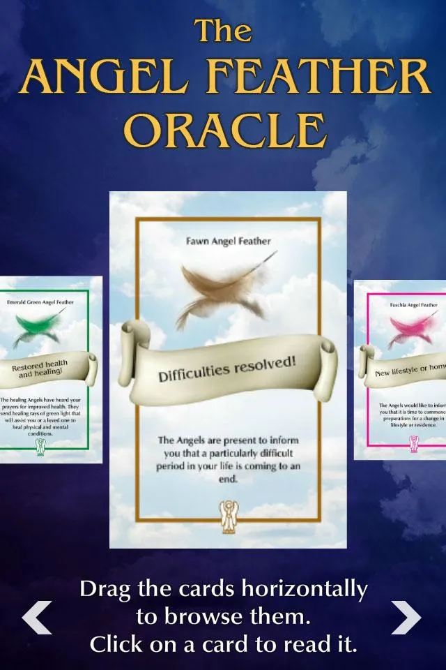 Angel Feather Oracle Cards | Indus Appstore | Screenshot