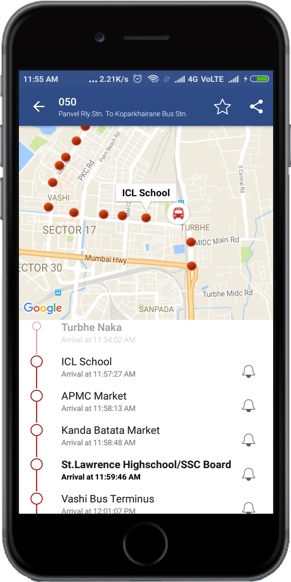 NMMT BusTracker | Indus Appstore | Screenshot
