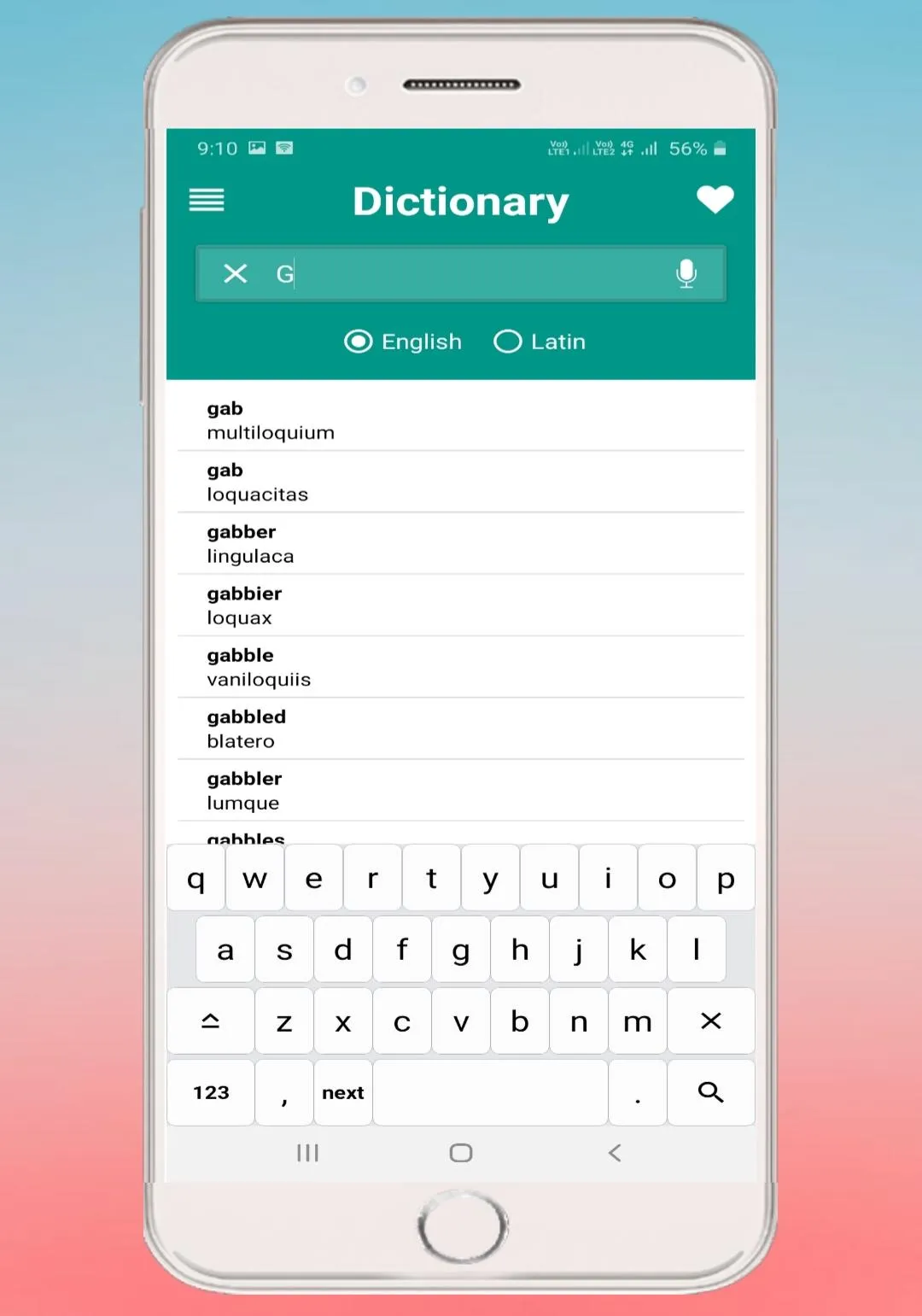 Latin Dictionary | Indus Appstore | Screenshot