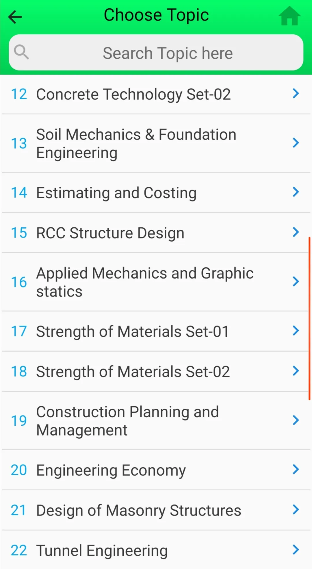 Civil Engineering Solved MCQs | Indus Appstore | Screenshot