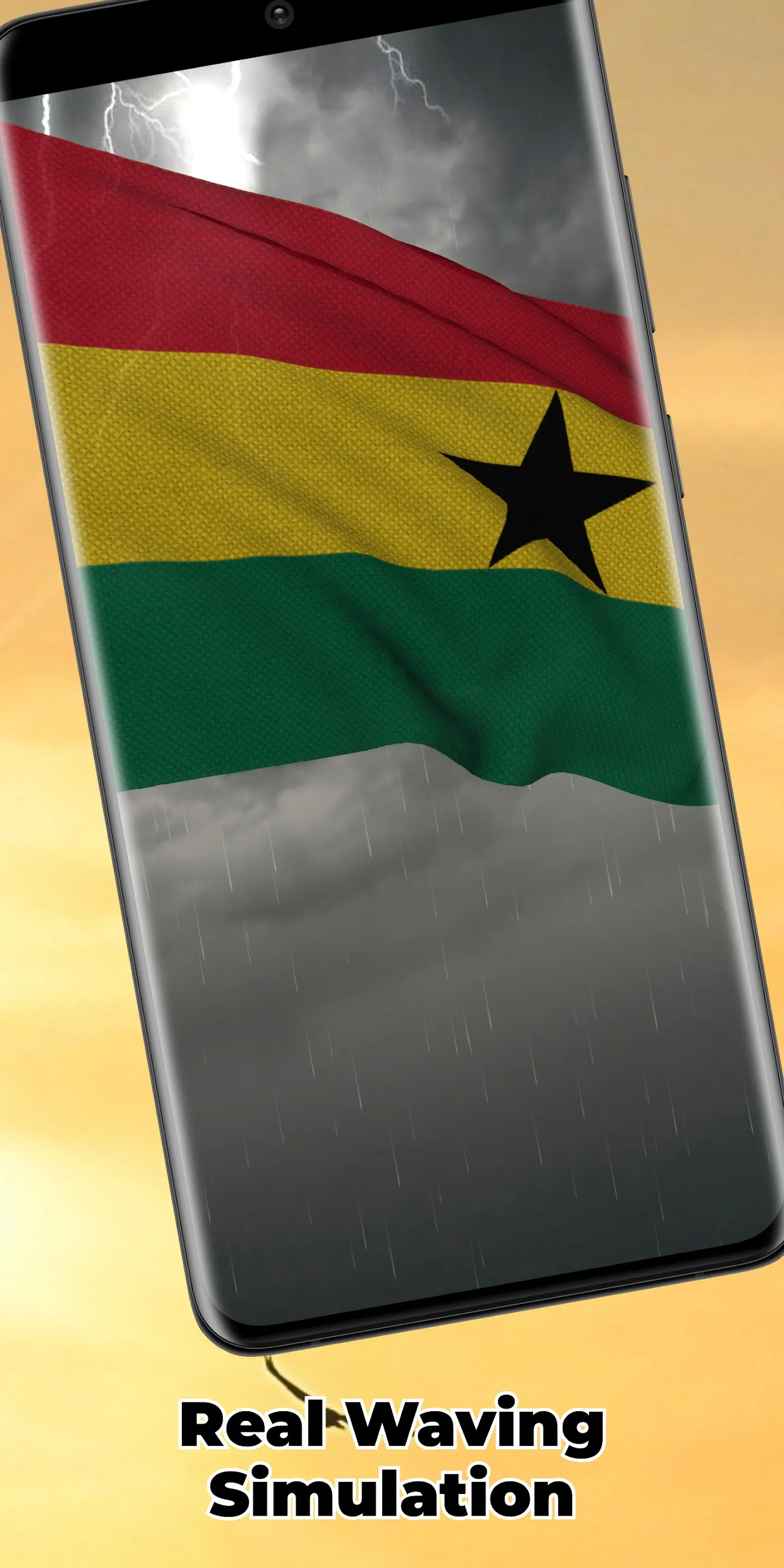 Ghana Flag Live Wallpaper | Indus Appstore | Screenshot