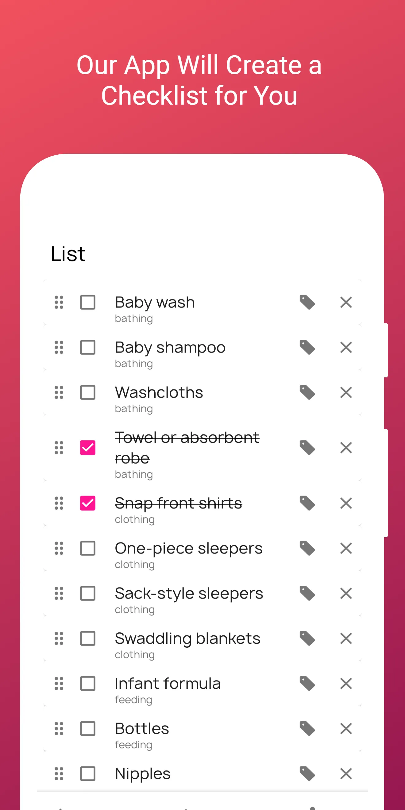 Baby Checklist for the Newborn | Indus Appstore | Screenshot