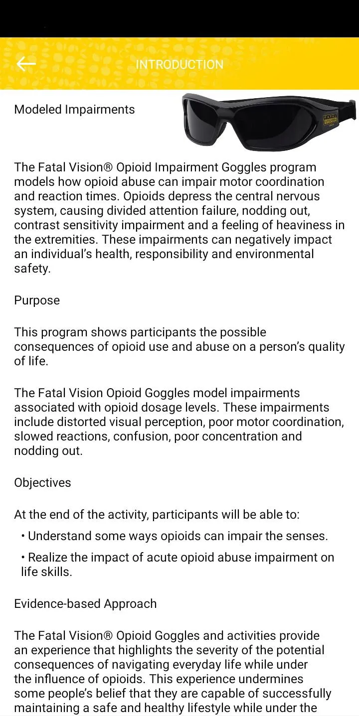 Fatal Vision Opioid Goggle app | Indus Appstore | Screenshot