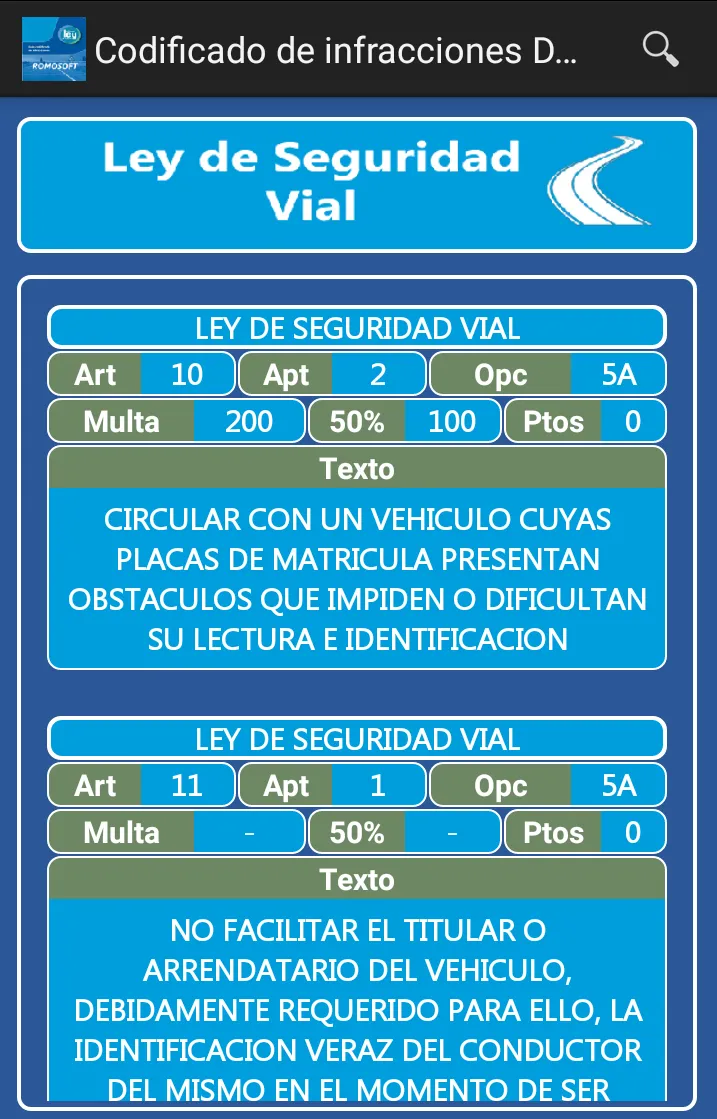 Codificado infracciones DGT | Indus Appstore | Screenshot