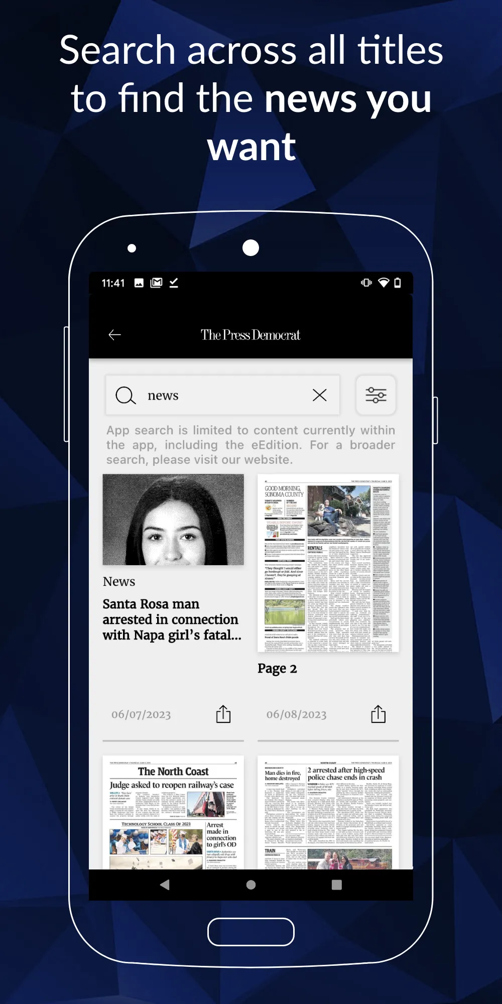 The Press Democrat | Indus Appstore | Screenshot