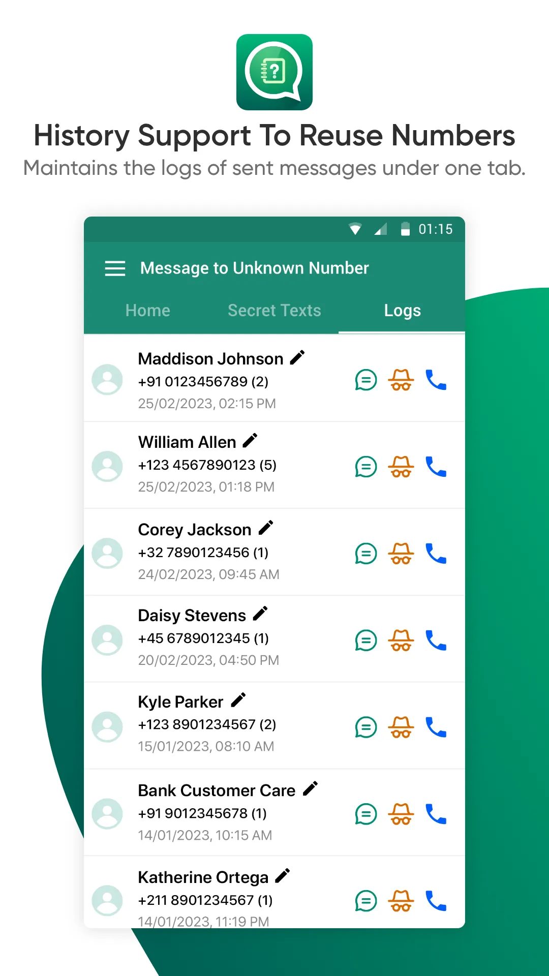 Message To Unknown Number | Indus Appstore | Screenshot