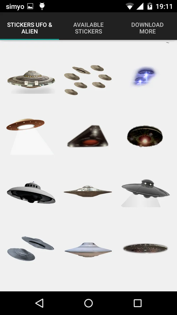 Put UFOs & Aliens stickers in  | Indus Appstore | Screenshot