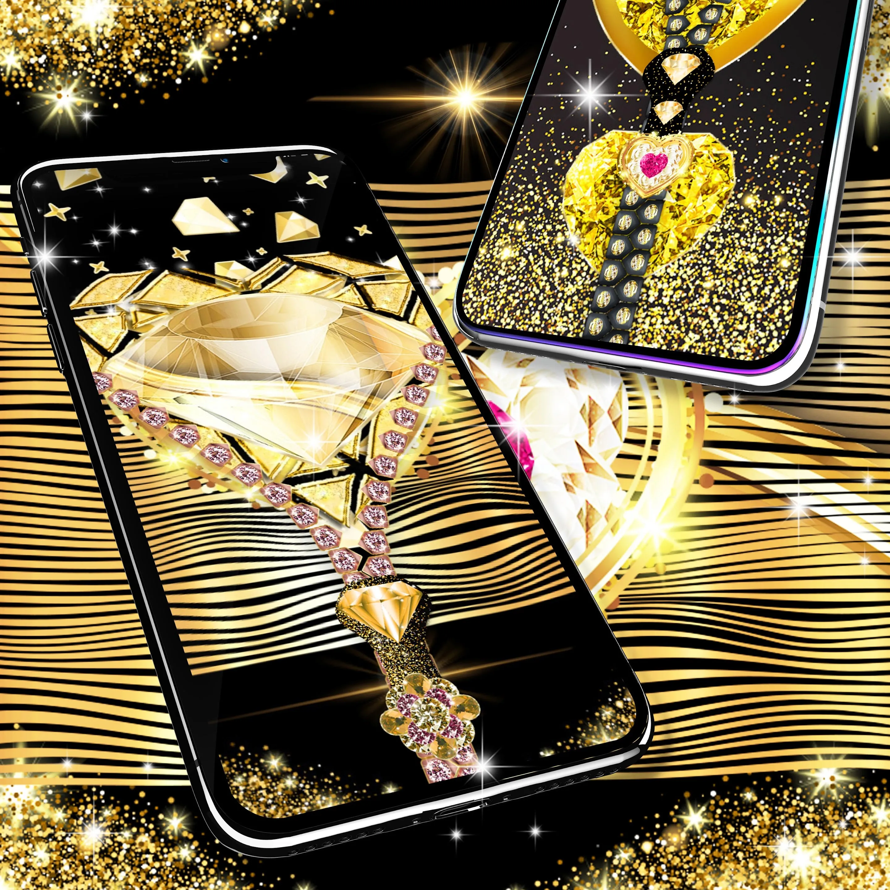 Gold diamond lock screen | Indus Appstore | Screenshot