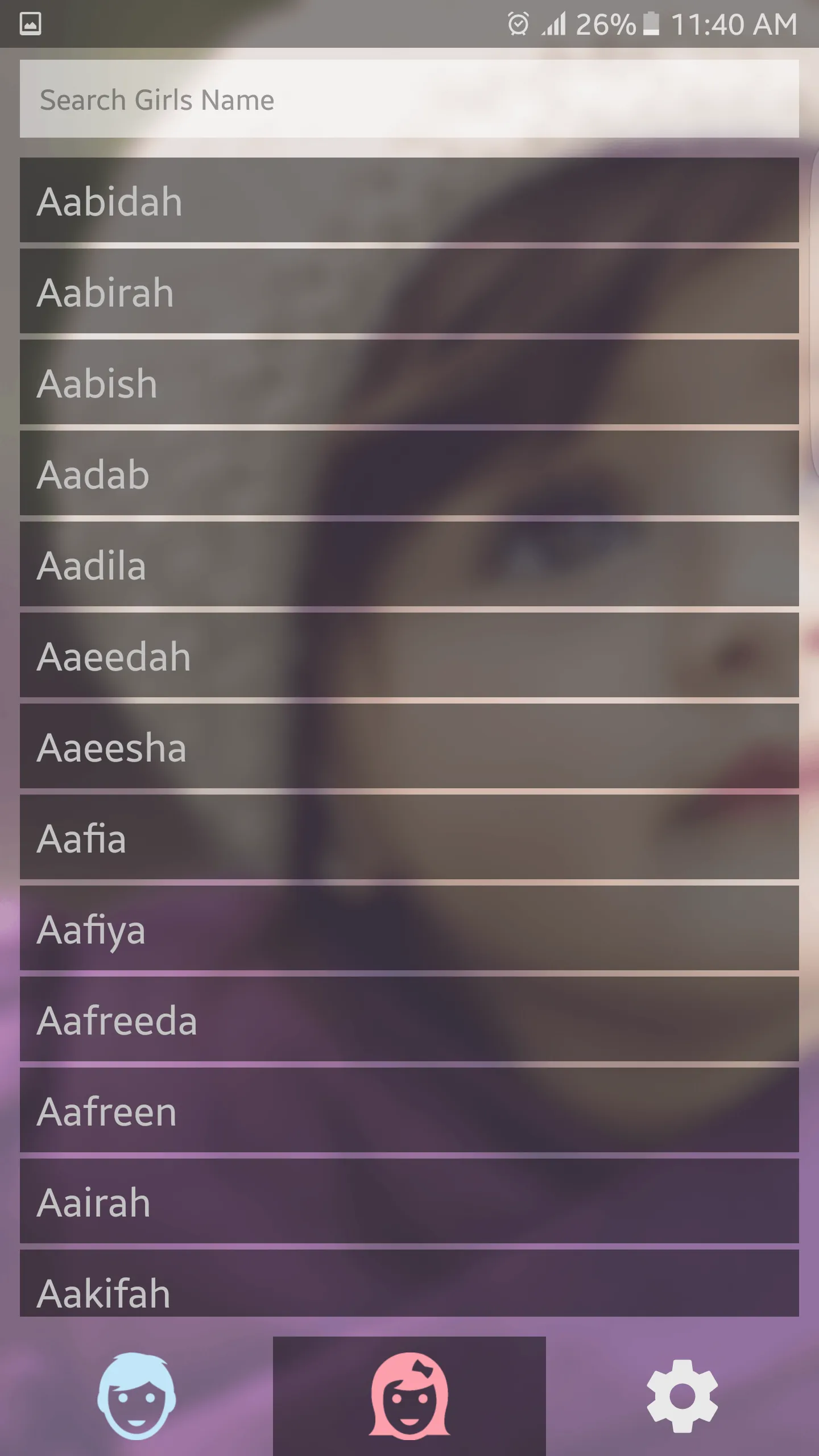 Islamic Baby Names | Indus Appstore | Screenshot