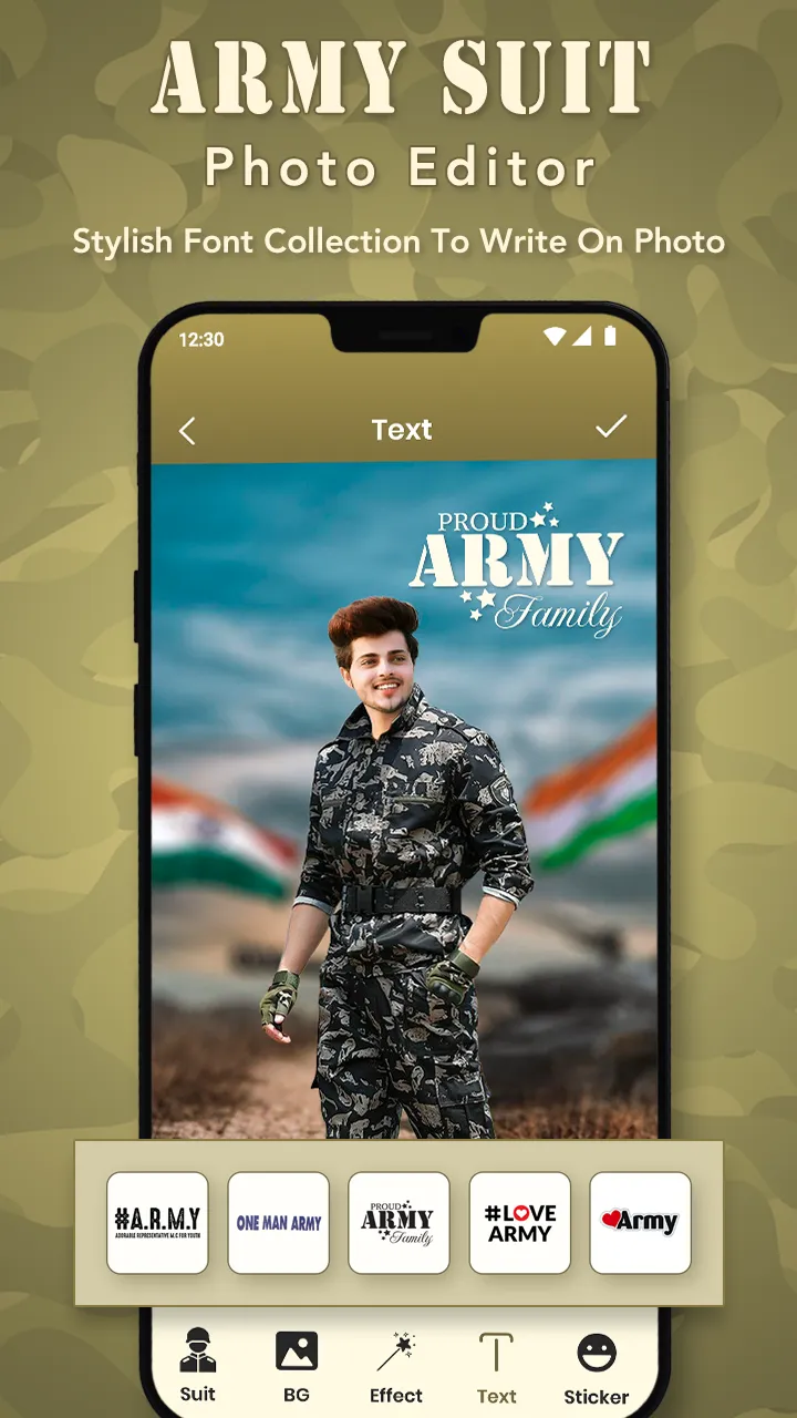 Army Photo Suit  Editor - Comm | Indus Appstore | Screenshot