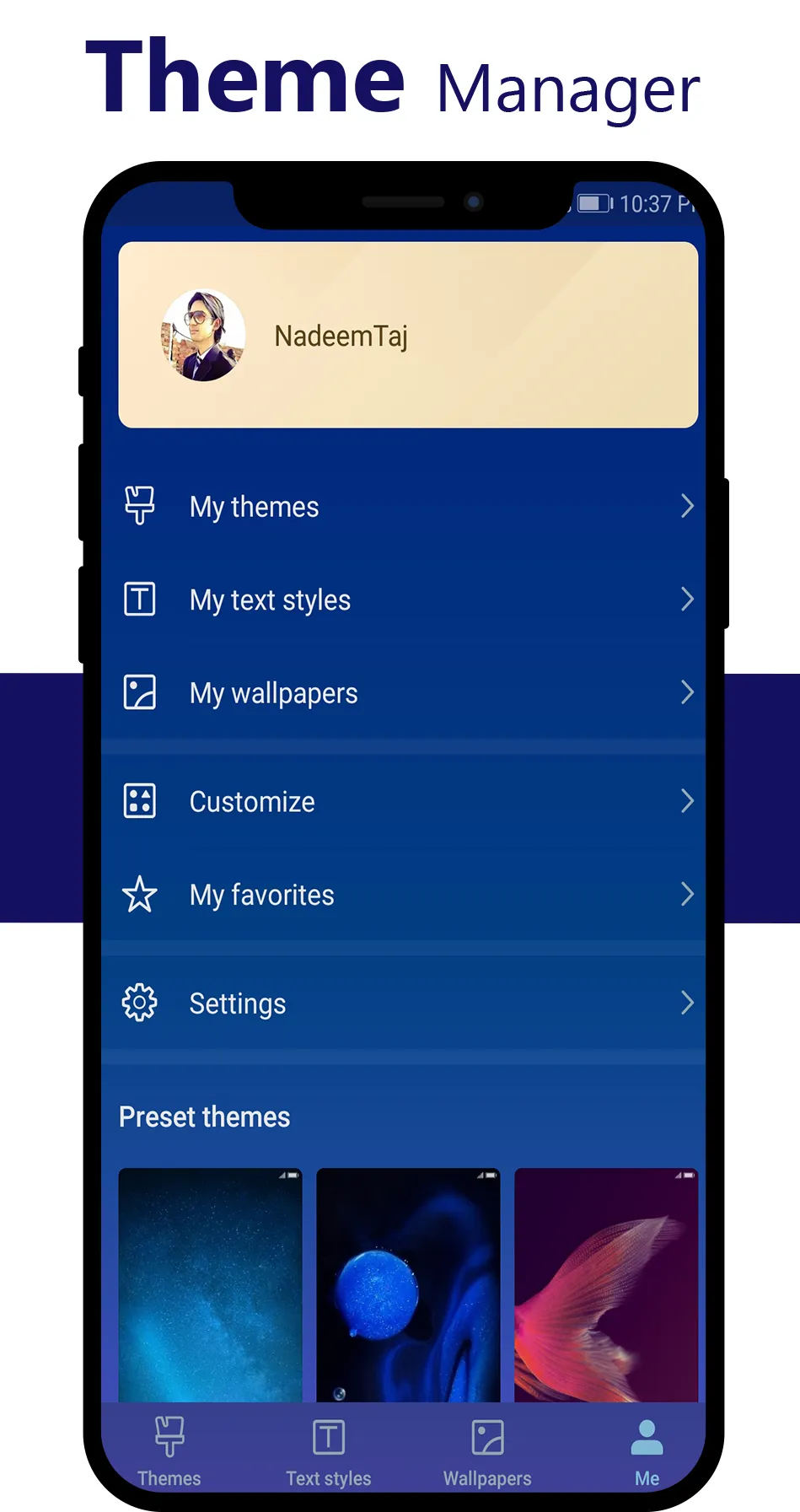 Blue Theme for Huawei Emui | Indus Appstore | Screenshot