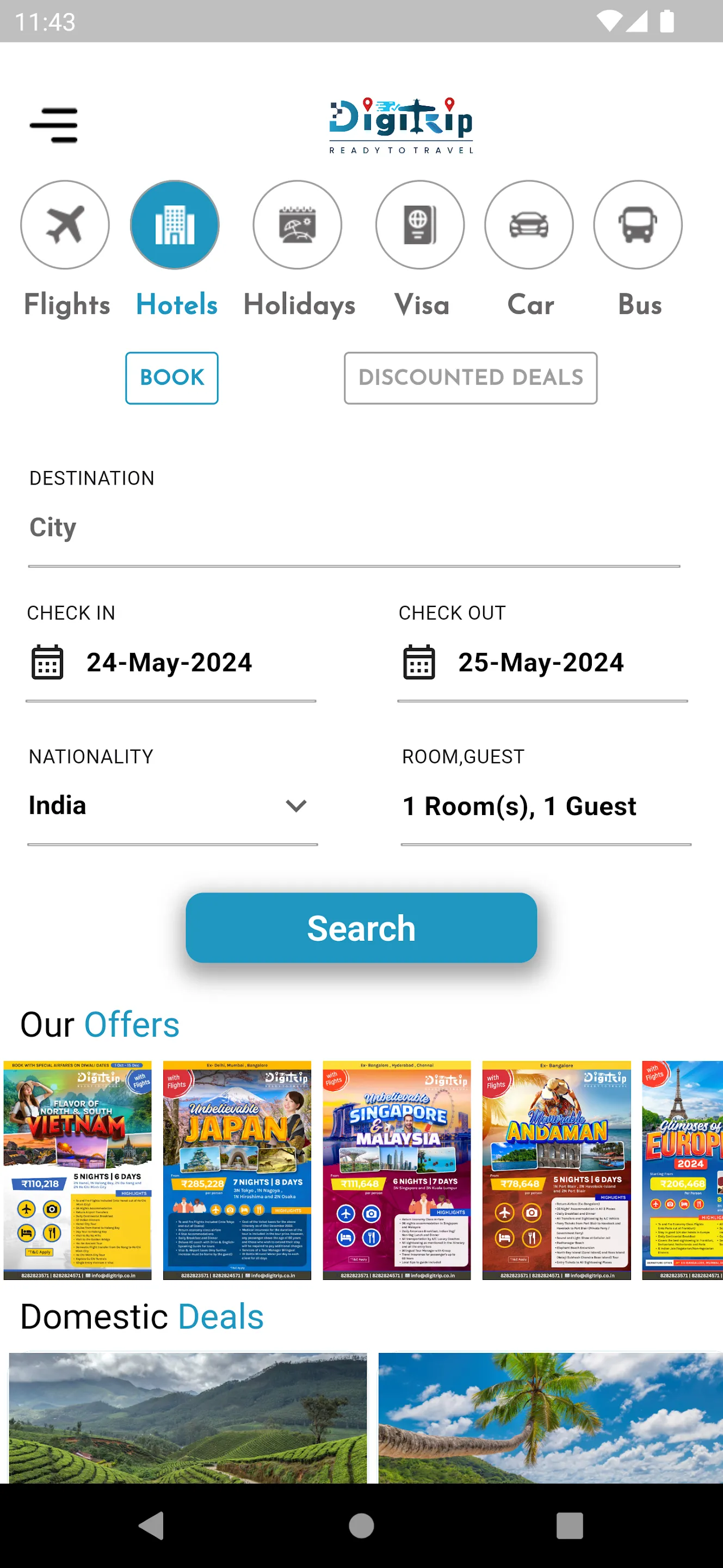 DigiTrip - Flights,Hotels & Ho | Indus Appstore | Screenshot